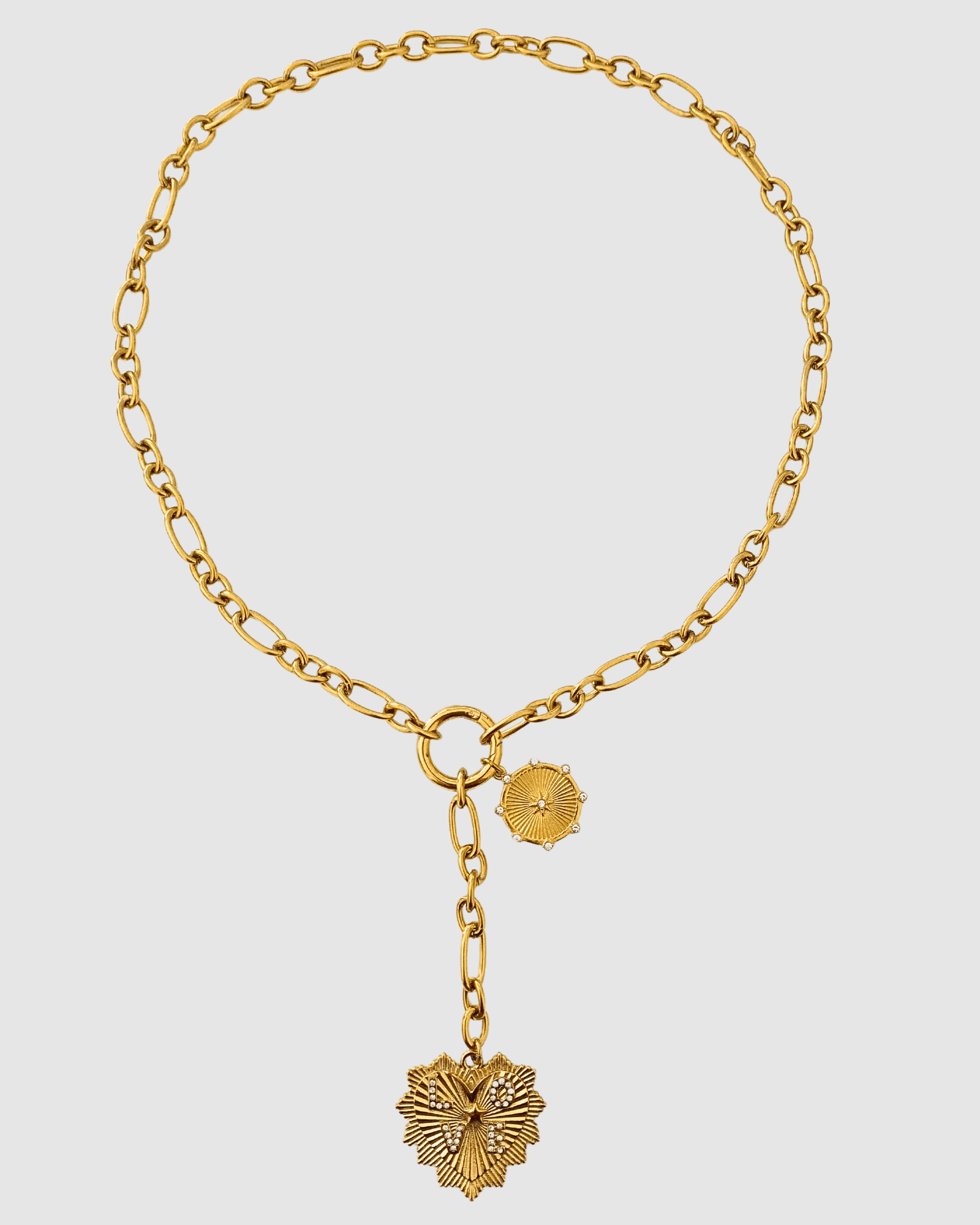 Izoa Amora Heart Pendant Necklace - 14K Gold Plated Romantic Jewelry Gift for Women, Perfect for Valentine's Day, Anniversary & Date Night