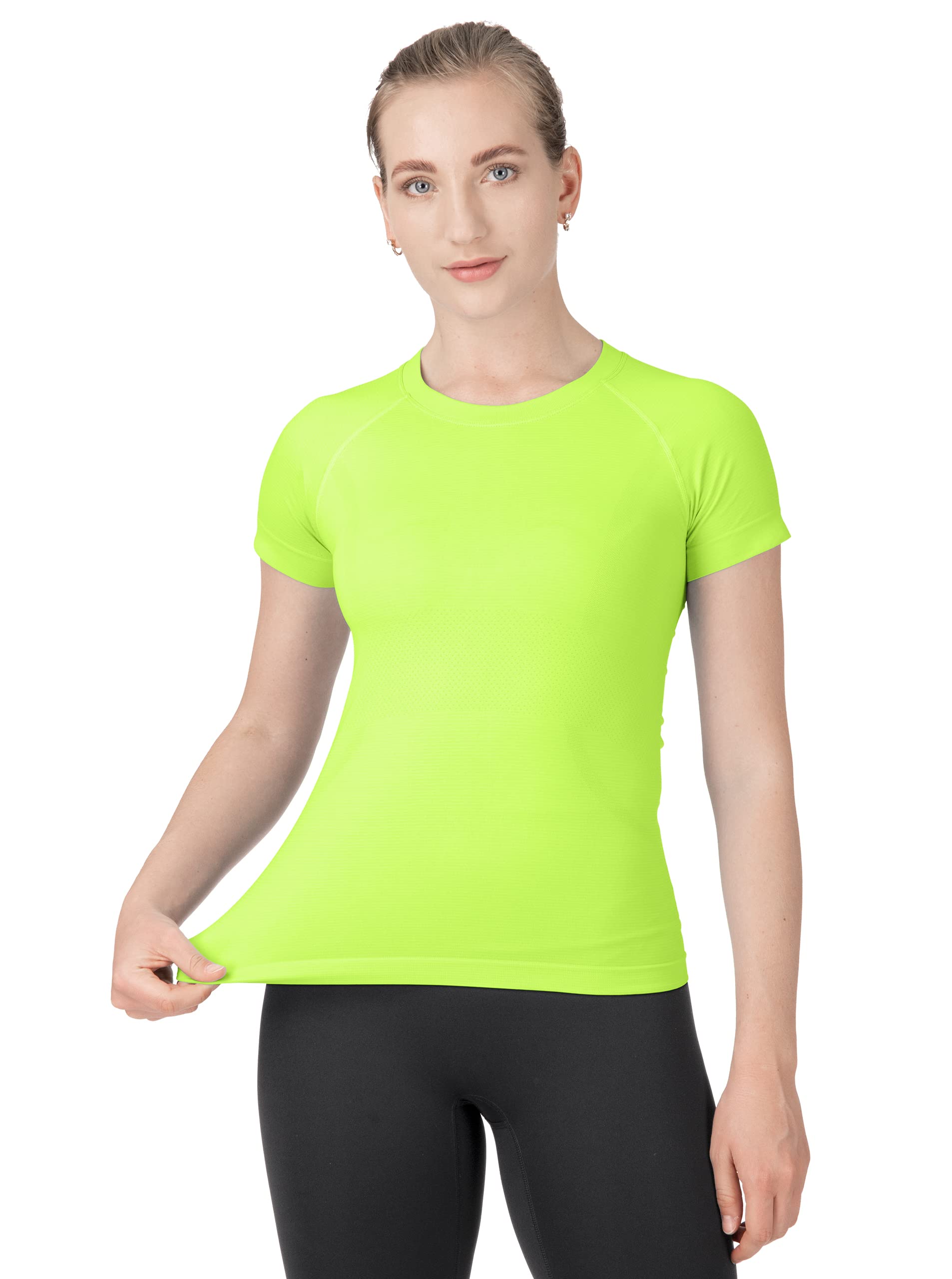 MathCat Women's Workout Shirts - Short Sleeve Athletic Tops for Yoga & Gym - Breathable Fitness Tees for Running, Training & Active Lifestyle
