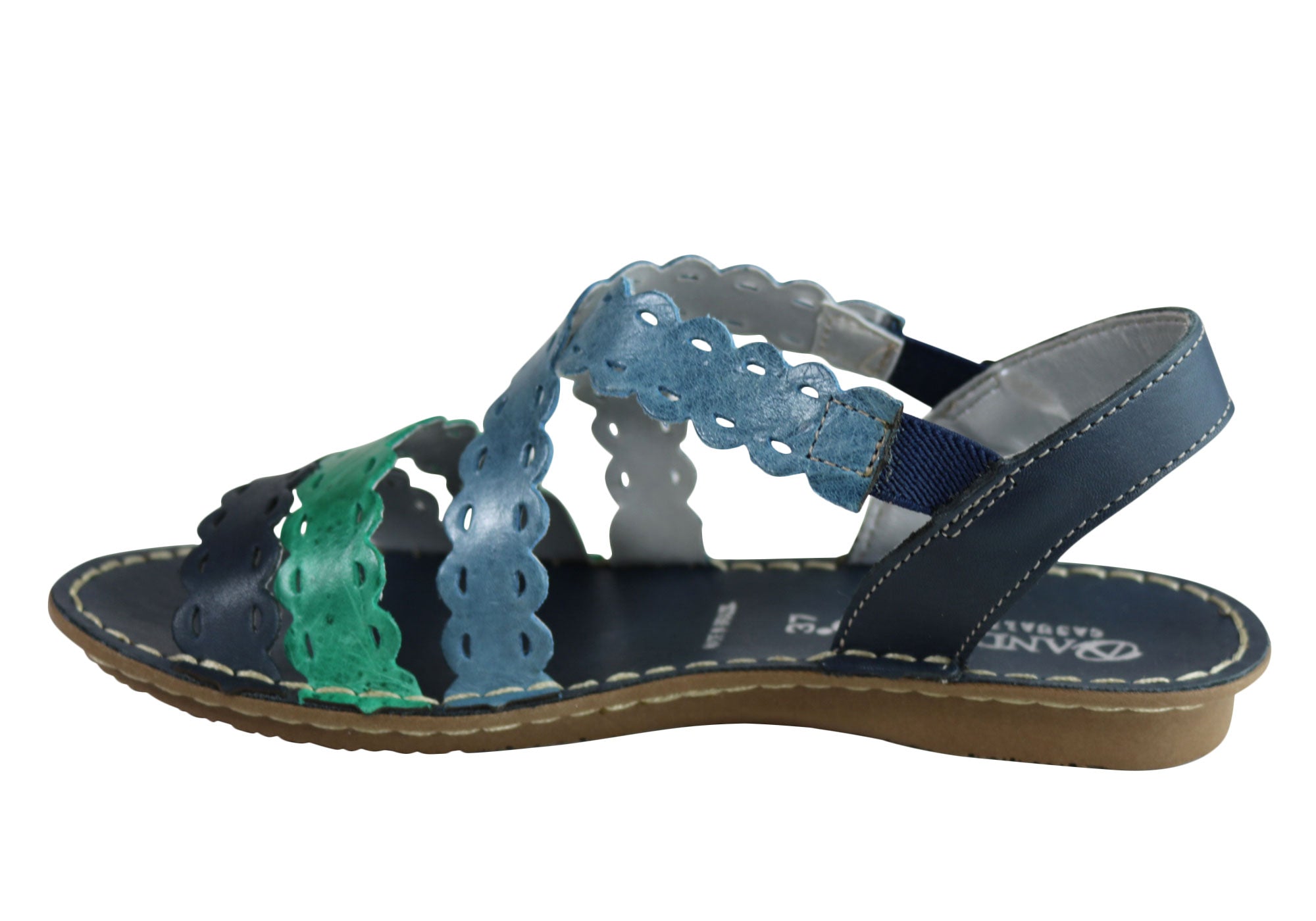 Andacco Cairns Women's Comfortable Flat Leather Sandals - Handmade in Brazil - Perfect for Beach, Vacation & Summer Walking