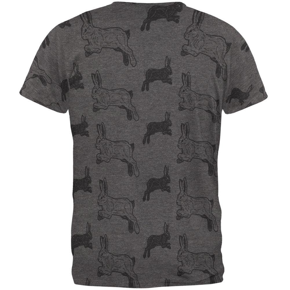 Easter Bunny Rabbit Print Men's Soft Cotton T-Shirt - Casual Comfort for Spring & Holiday Celebrations