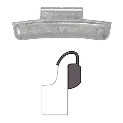AA AW Uncoated Clip-On Lead Wheel Weights (50-Piece Box) – Perfect for Balancing Car, Truck & Motorcycle Tires