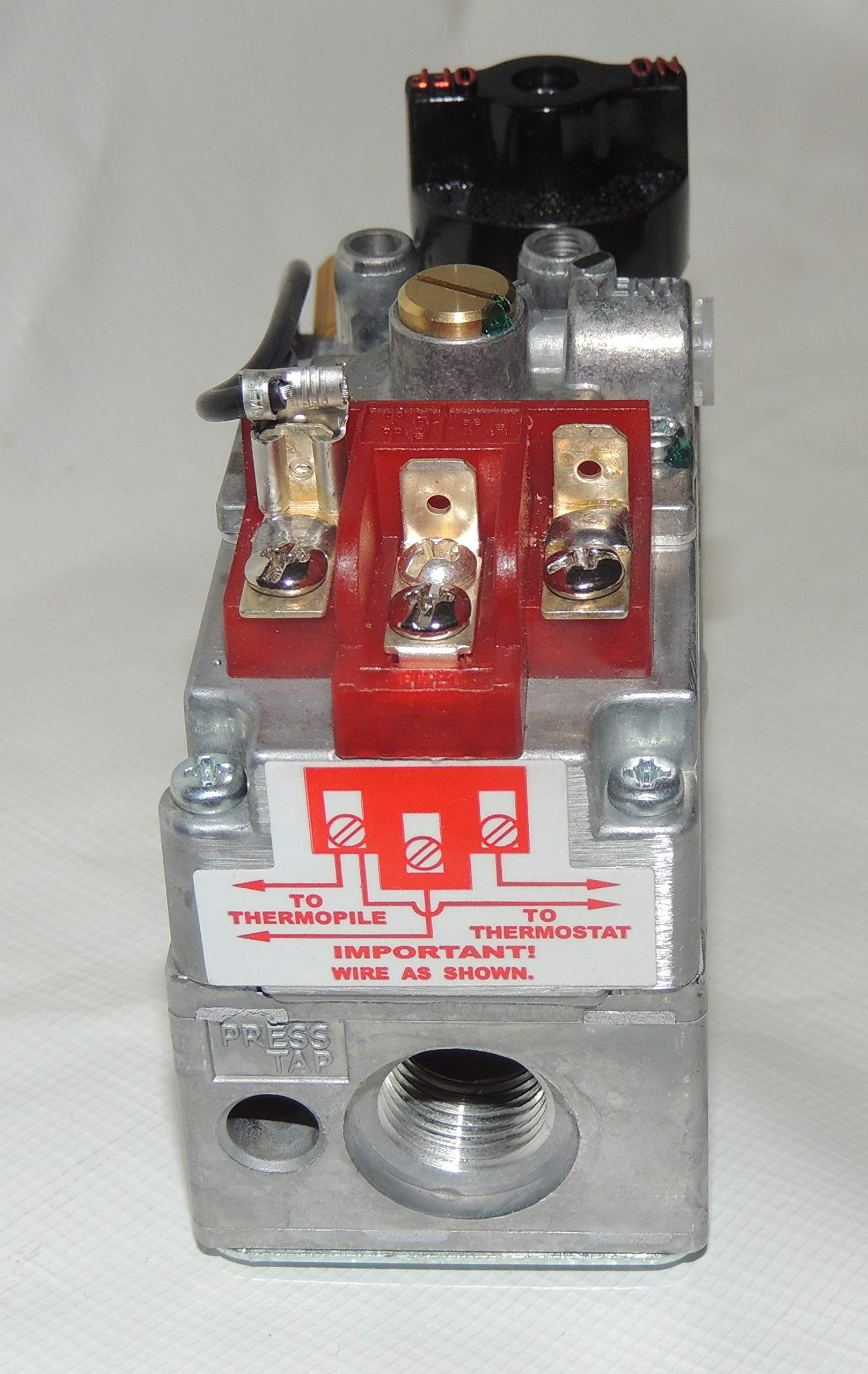 Dexin 6003 Series Millivolt Gas Valve Replacement for Hearth Products (200-D) - Natural Gas Compatible - Perfect for Fireplaces, Heaters & Gas Log Sets