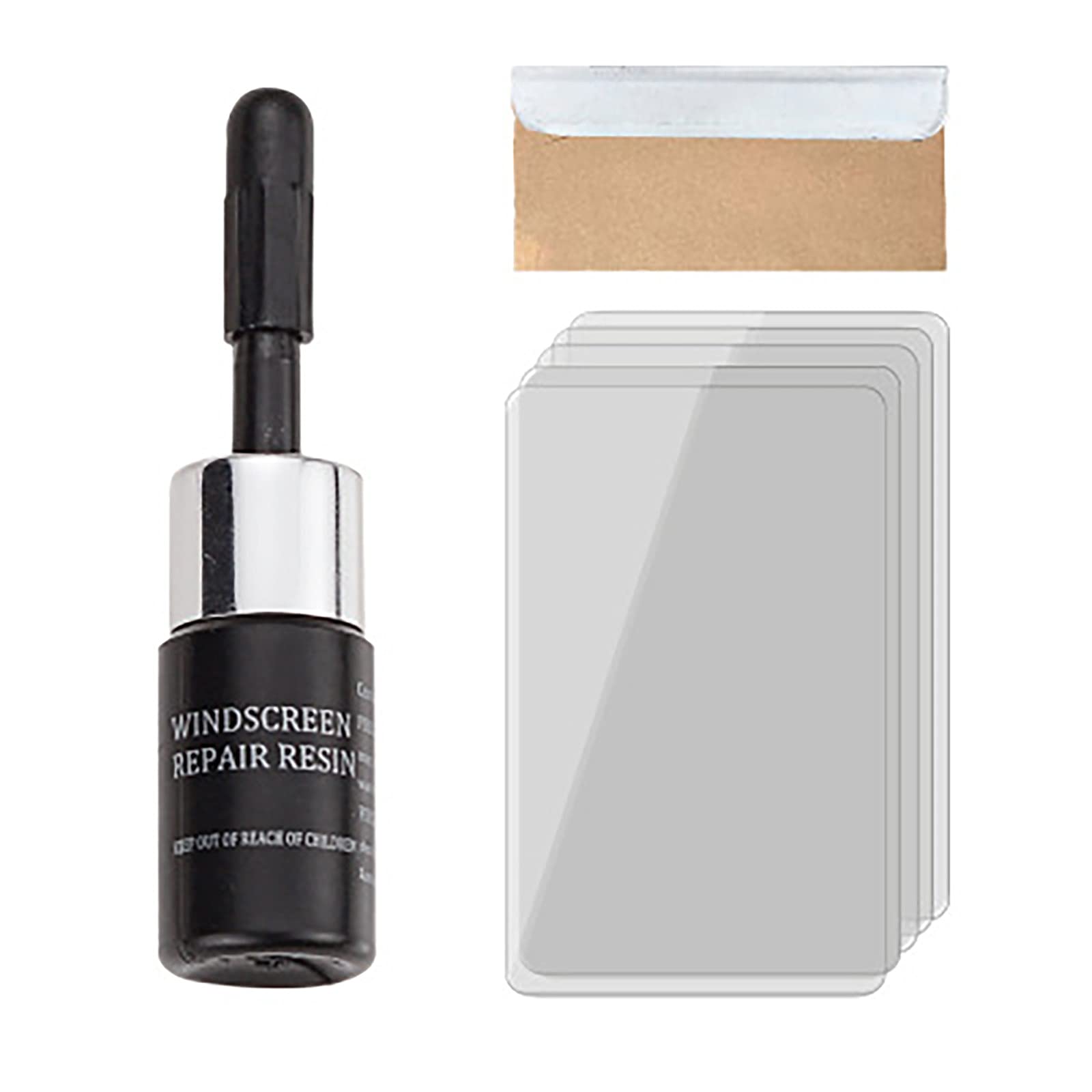 DIY Car Windshield Repair Kit with 3ML Resin, Crack & Chip Fix Tool, Windshield Glass Repair Kit for Cars, Home & Roadside Emergency Use