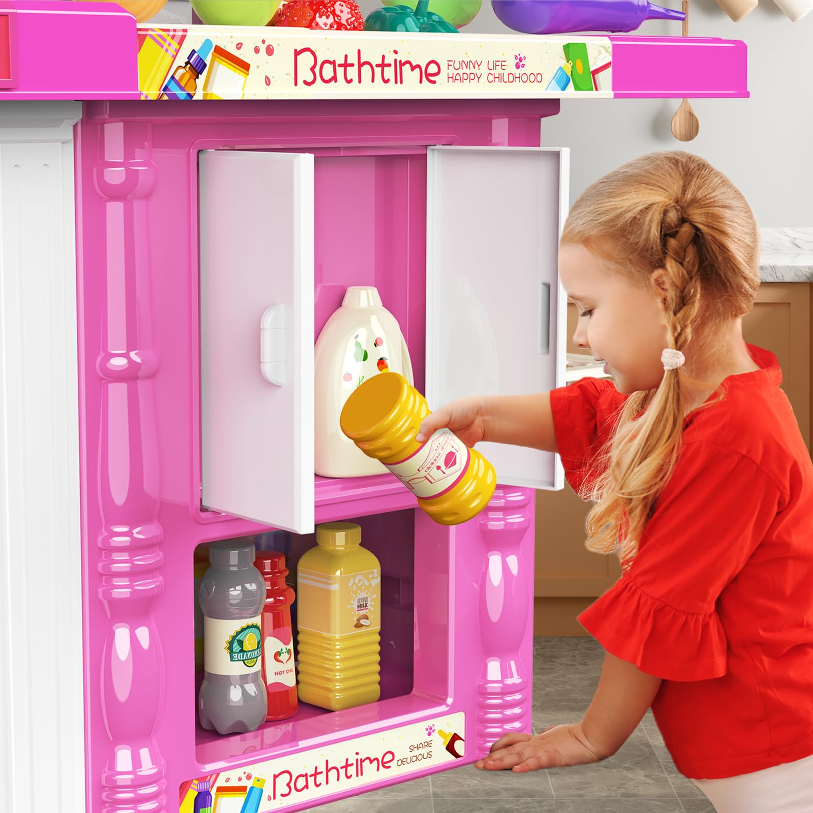 **Best Kids Kitchen Playset for Ages 3-8 – Realistic Lights & Sounds, Spray & Play Sink – Pretend Play Kitchen Toys for Boys & Girls – Perfect for Birthday Gifts & Indoor Role-Playing Fun**