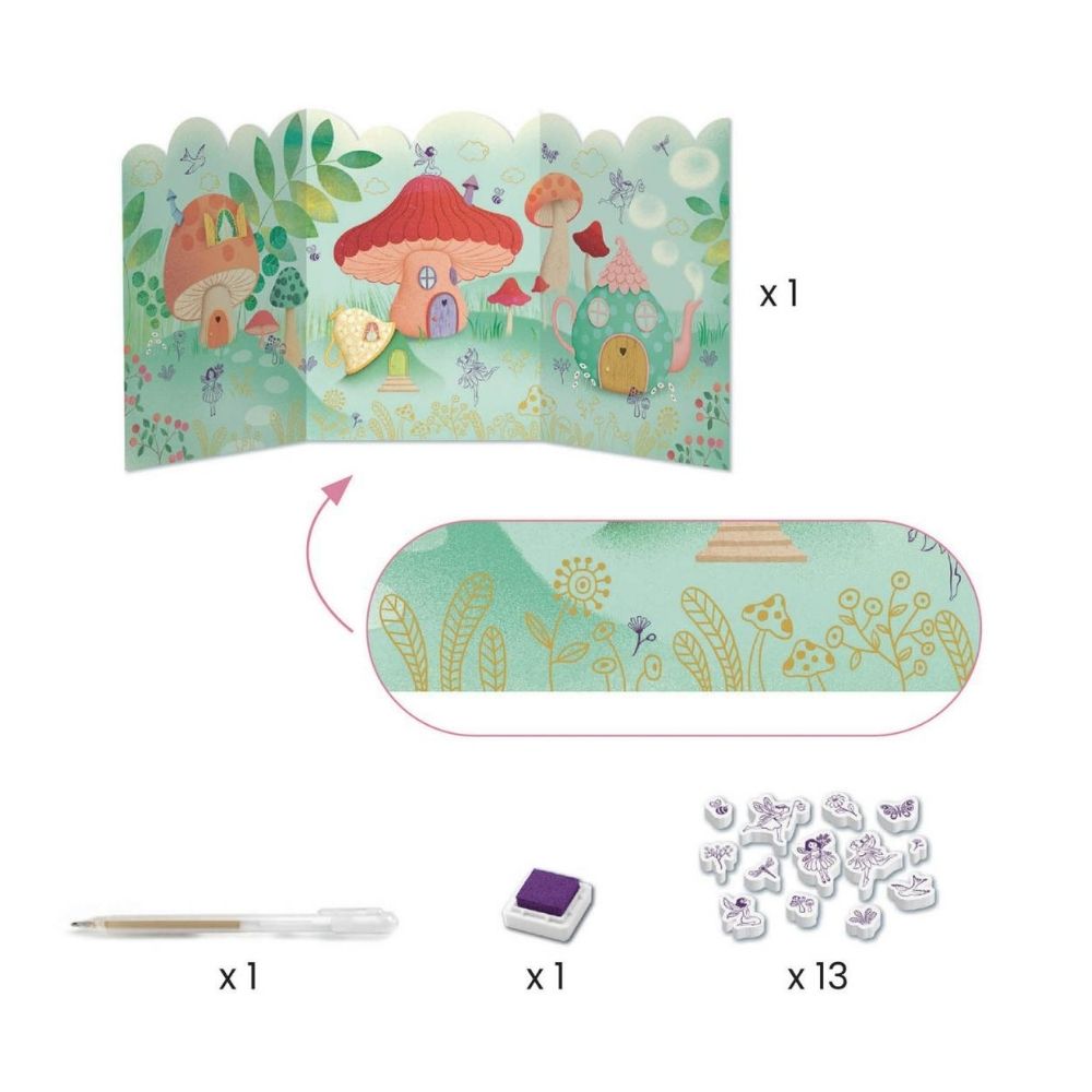 Djeco Fairy Craft Kit - Multi Activity Box for Kids, DIY Fairy Crafts & Creative Play - Perfect for Birthday Gifts & Imaginative Playtime