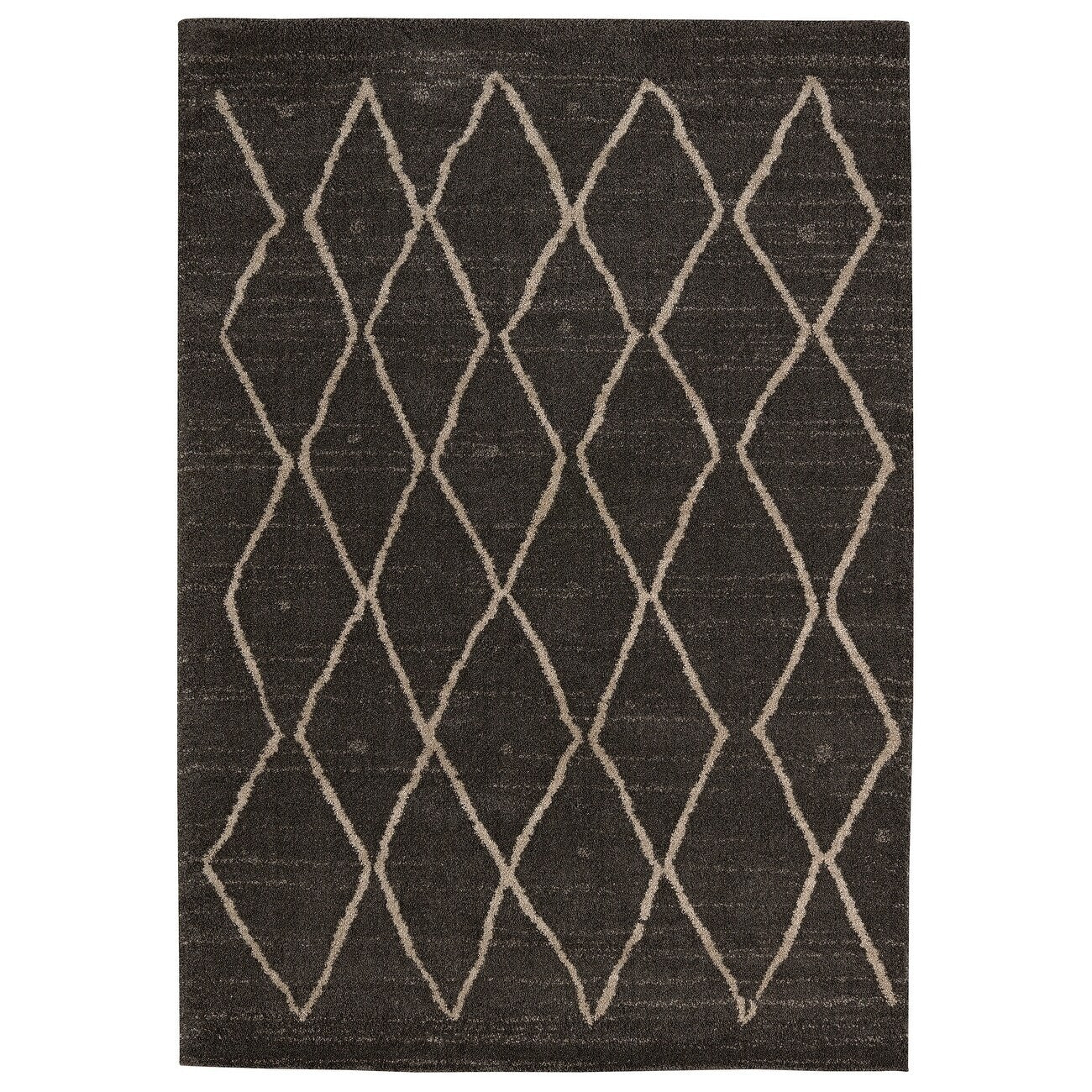 Rustic Lines Dark Brown Area Rug 5'3