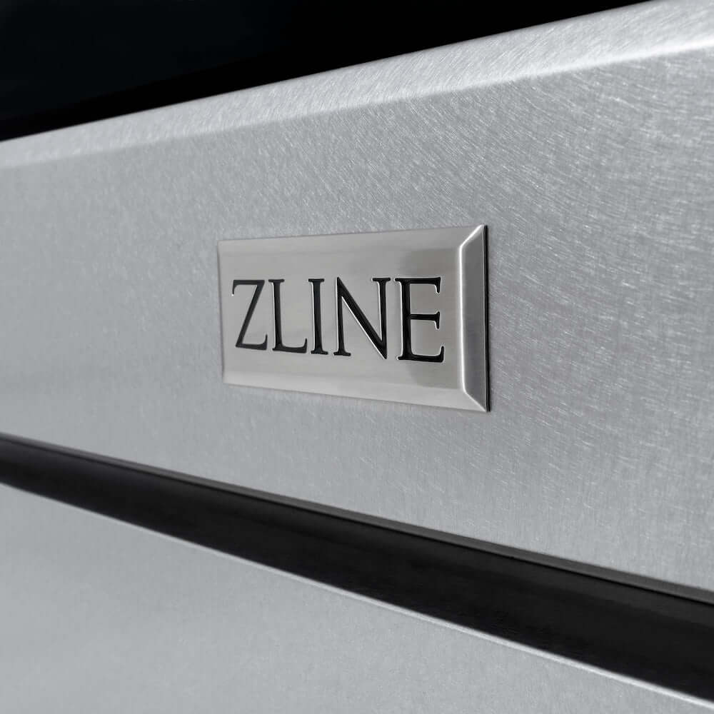 ZLINE 30-Inch 4.2 cu. ft. Dual Fuel Range - Gas Cooktop & Electric Convection Oven in Satin Stainless Steel with 4 Brass Burners (HDRS BR 30) - Perfect for Modern Kitchens & Professional Cooking