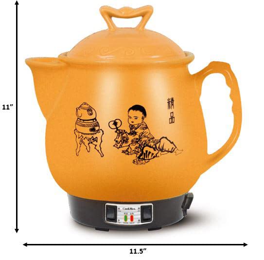 C&H Solutions CookMax Electric Herbal Medicine Pot - Traditional Chinese Herbal Soup & Decoction Maker for Home Wellness, Detox & Immune Support - Perfect for Herbalists, TCM Practitioners & Natural Remedy Enthusiasts