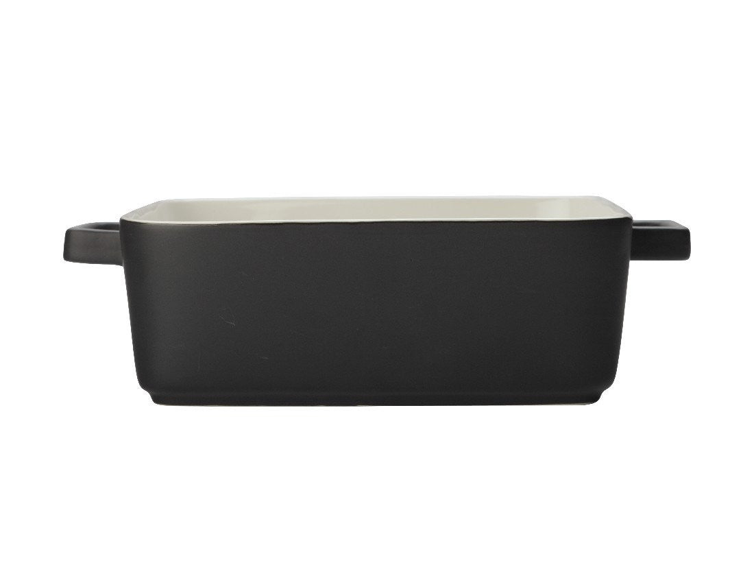 Maxwell & Williams Epicurious Square Baker 19x7.5cm Black Ceramic Baking Dish with Gift Box - Perfect for Casseroles, Brownies & Holiday Cooking