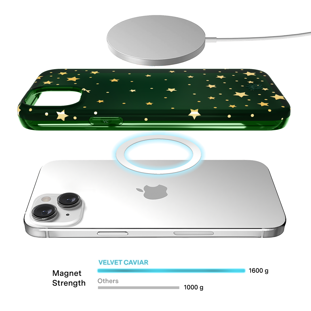 Evergreen Stars iPhone Case - Durable Protective Cover for iPhone 13/14/15 Pro Max - Slim Shockproof Design - Perfect for Outdoor Activities, Travel & Daily Use