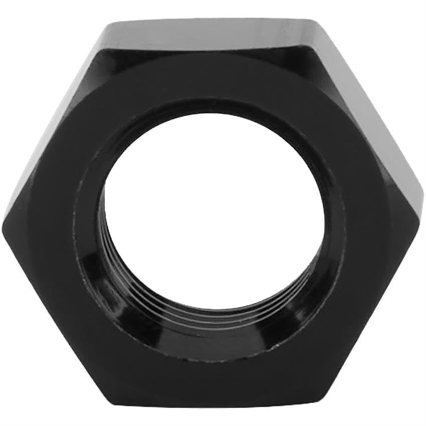 Black Aluminum Jam Nuts 1/2-20 Thread (12 Pack) - Secure Fasteners for Automotive, Machinery & DIY Projects