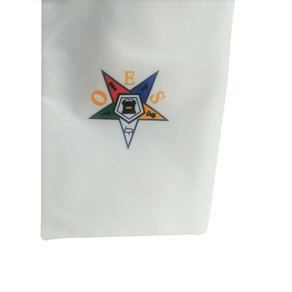 Masonic Regalia O.E.S Printed Sash Bag - Zippered Fabric Storage Pouch for Masonic Events, Rituals & Travel Accessories