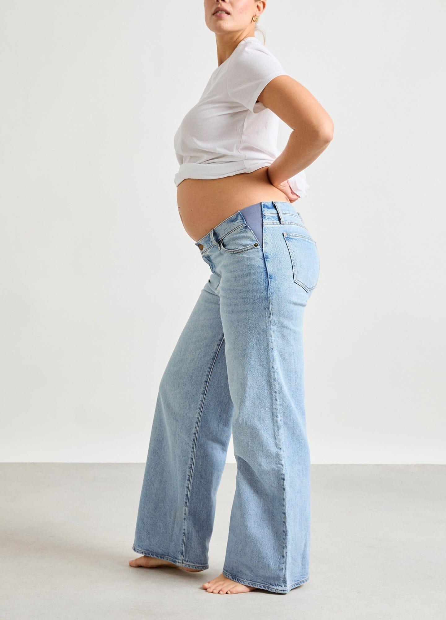 Comfortable Stretch Wide Leg Maternity Jeans for Pregnant Women - Perfect for Everyday Wear, Work & Casual Outfits