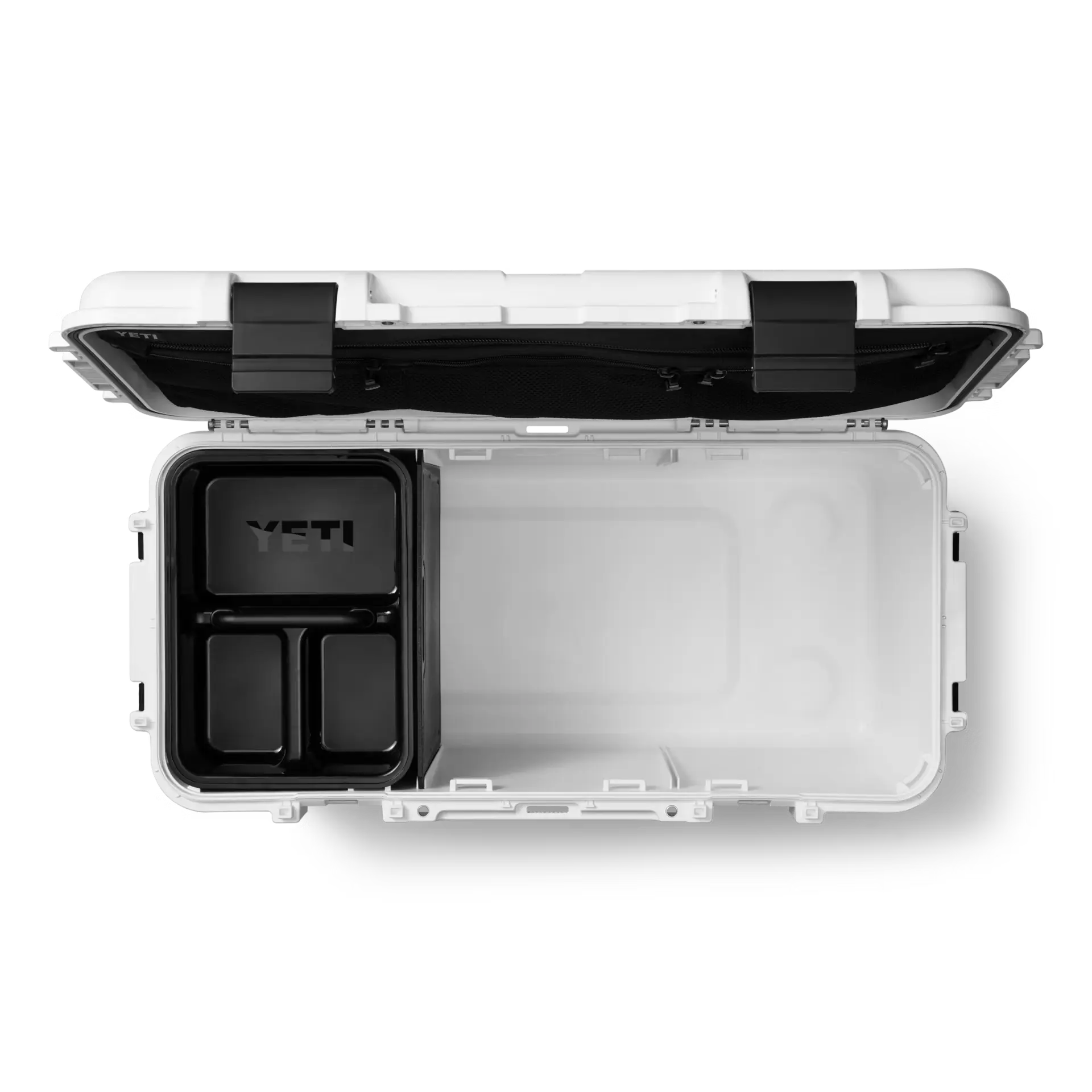 LoadOut GoBox 60 - Durable Waterproof Storage Container with Secure Latches | Perfect for Camping Gear, Outdoor Equipment & Vehicle Organization (White)