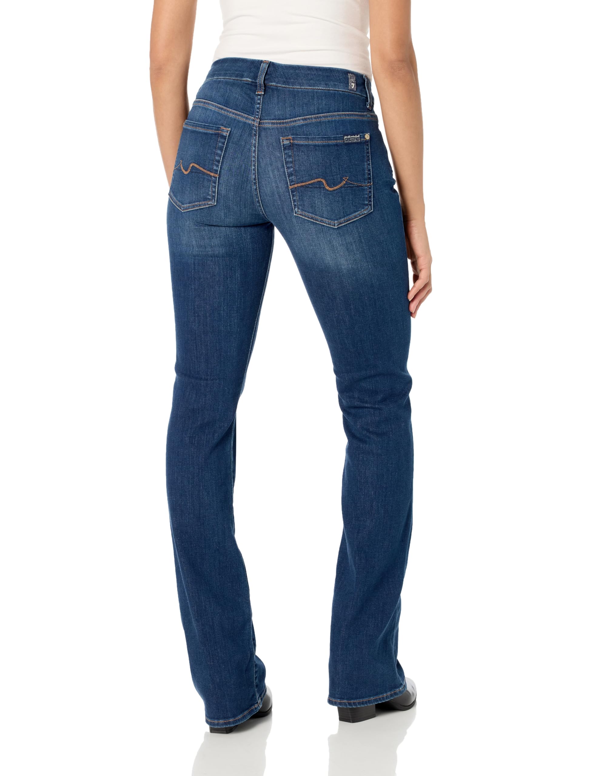 7 For All Mankind Women's Bootcut Jeans - Stretch Denim Pants for Casual & Work Wear | Comfortable Mid-Rise Fit for Everyday Style