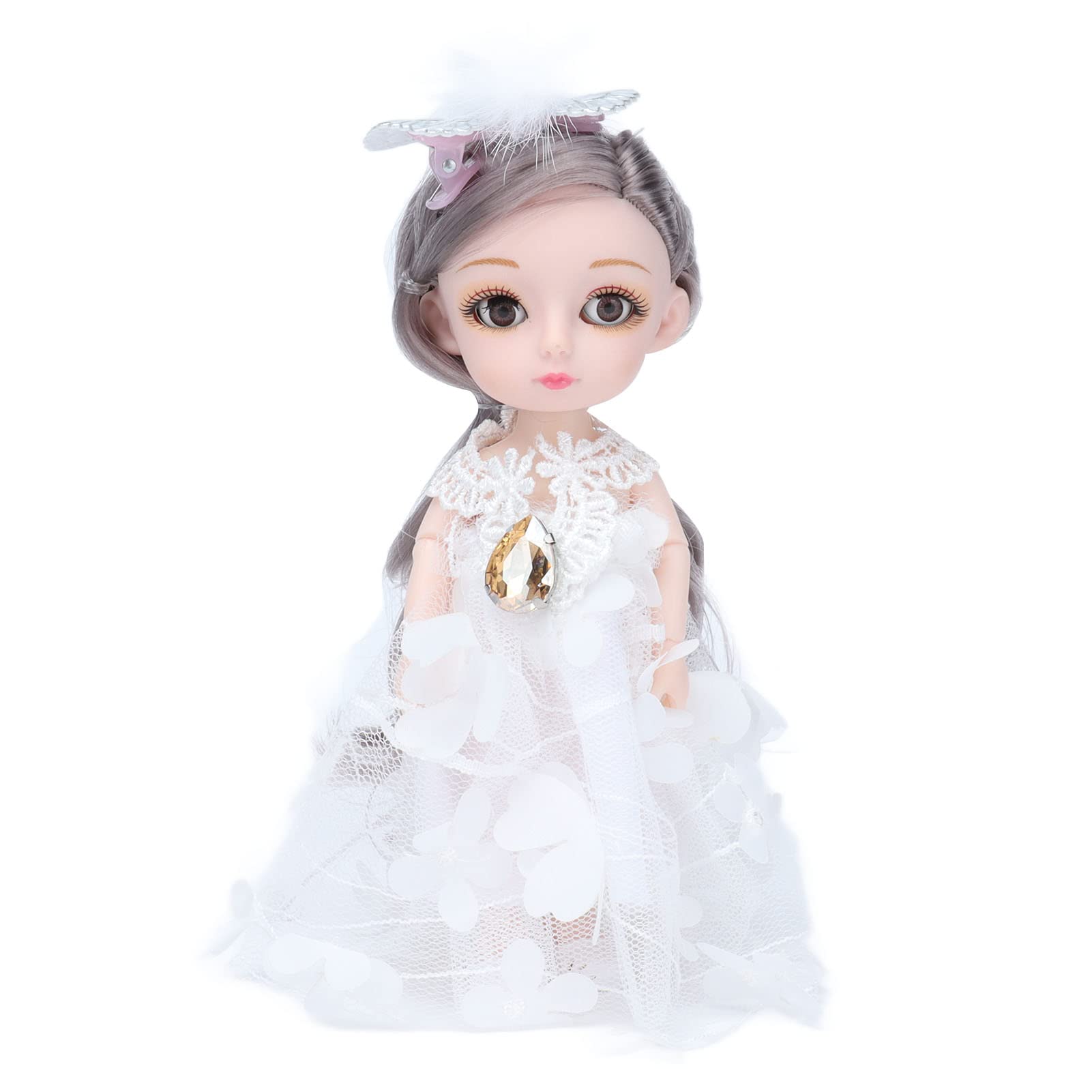 Zerodis 6.7 Inch Poseable Baby Doll Toy with Movable Joints, Beautiful Dressed Girl Doll Includes Clothes & Shoes - Perfect Gift for Kids Birthday, Christmas & Pretend Play