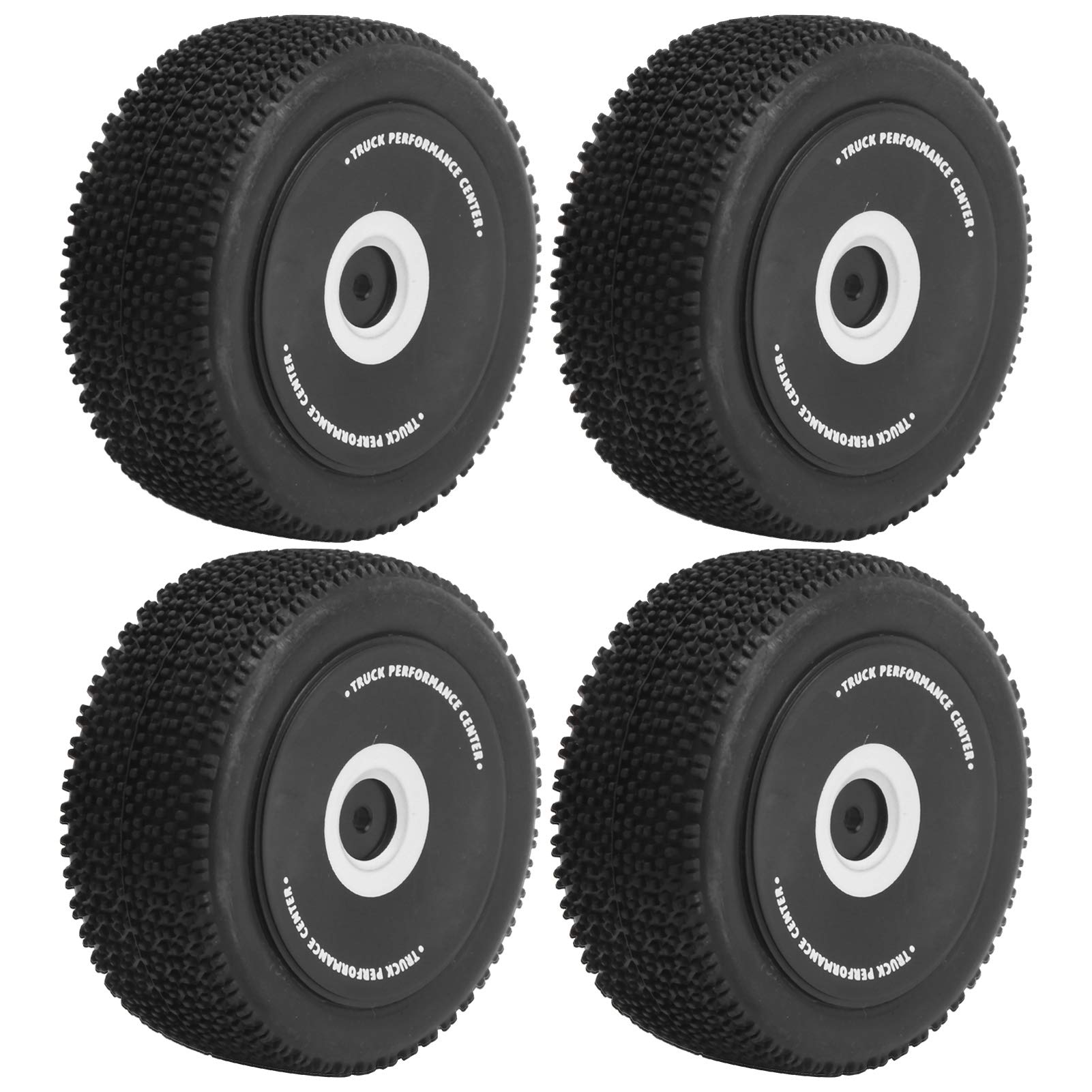 **Keenso 4PCS RC Car Tires - Anti-Skid Rubber Wheels for WLTOYS 124018 1/12 Scale RC Model - Durable Front & Rear Tire Set for Off-Road Racing & Drifting**