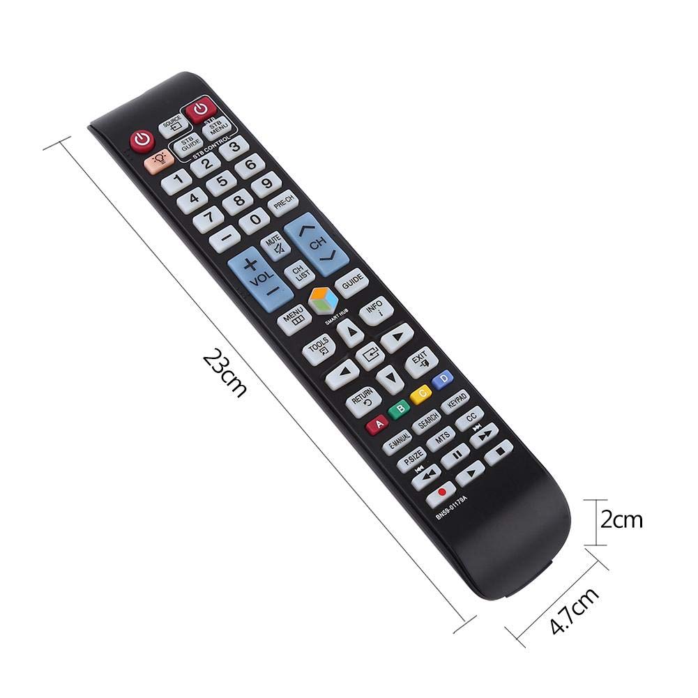 Universal BN59-01179A Replacement Remote Control for Samsung LCD LED Smart TVs - Compatible with Multiple TV Models (Great for Living Room, Bedroom & Home Theater Use)
