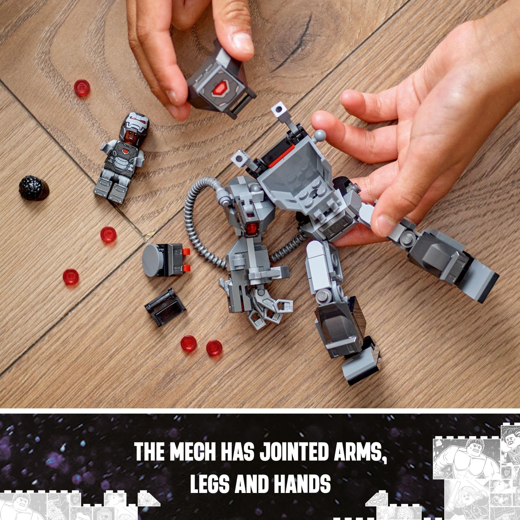 LEGO Marvel War Machine Mech Armor Building Set - 76277 | Buildable Action Figure Toy with 3 Stud Shooters | MCU Collectible for Kids Ages 6+ | Perfect Gift for Marvel Fans | Great for Playtime, Display & Superhero Role-Playing