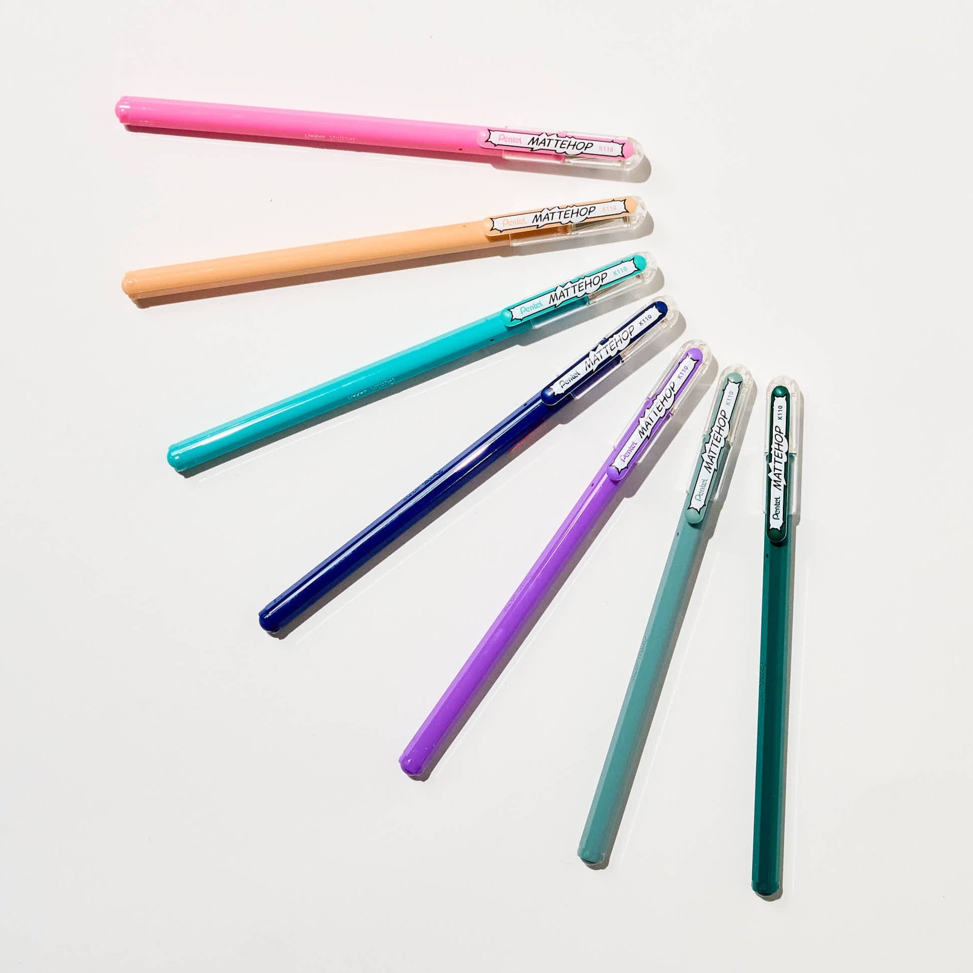 Premium Mattehop Gel Ink Pen Set - 12 Vibrant Colors, Smooth Writing for School, Office & Art Projects - Pentel High-Quality Gel Pens for Note Taking, Journaling & Creative Drawing