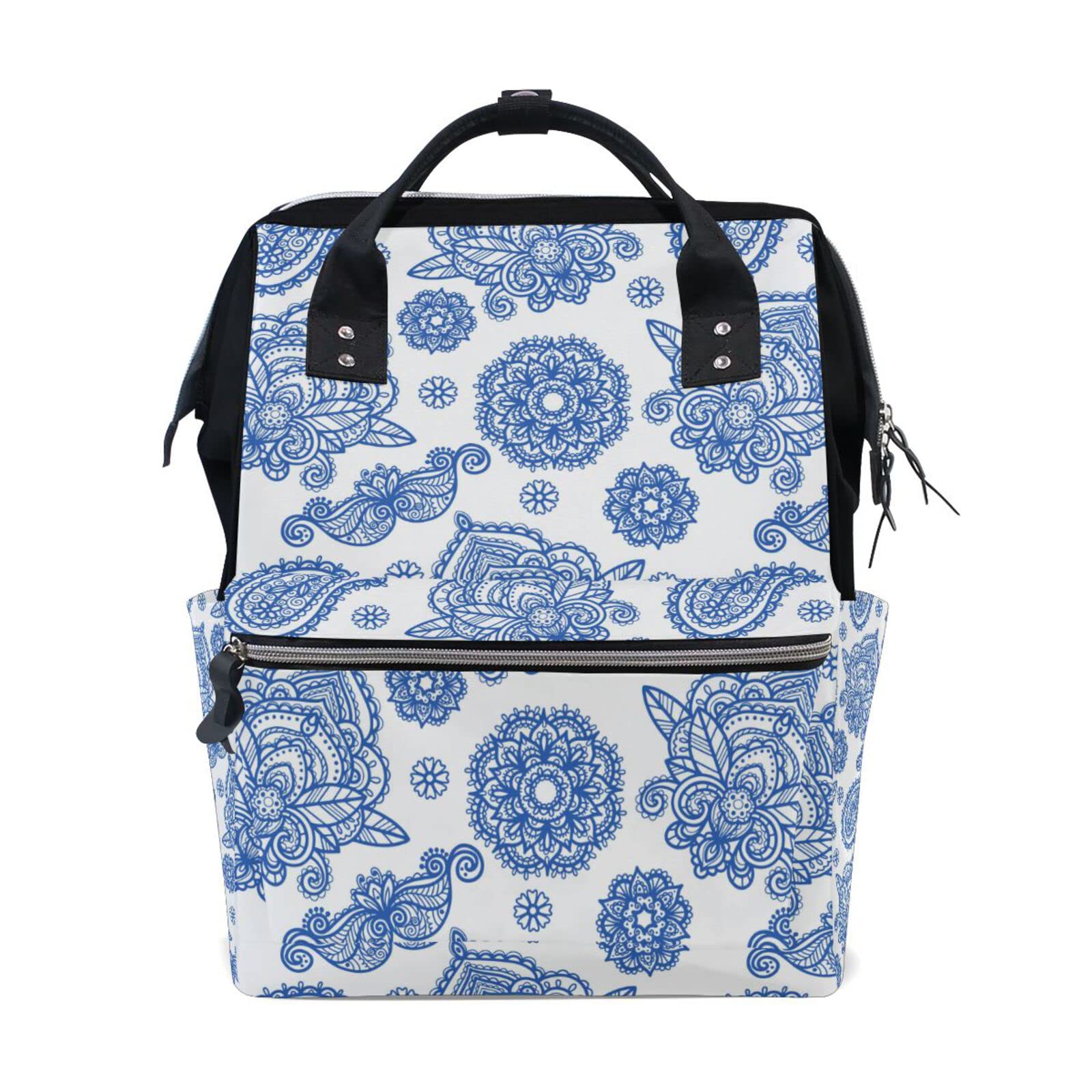 Asian Style Boho Diaper Backpack - Large Capacity Baby Nappy Changing Bag for Moms | Waterproof & Multi-Pocket Design | Perfect for Baby Registry, Travel, and On-the-Go Parenting