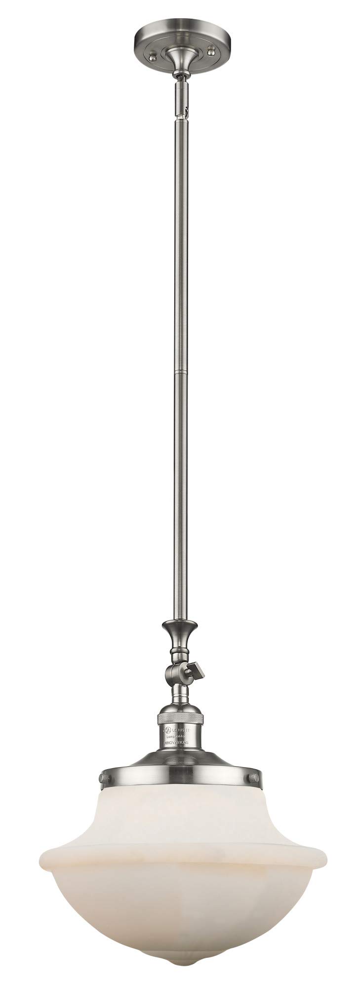 12 Inch Schoolhouse Pendant Light - Classic 1-Light Oxford Style Ceiling Fixture for Kitchen, Dining Room & Bedroom Lighting