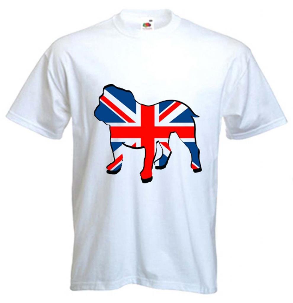 British Bulldog Union Jack T-Shirt for Men - Patriotic Tribal Graphic Tee | Casual Wear, Street Style & UK Pride Outfits