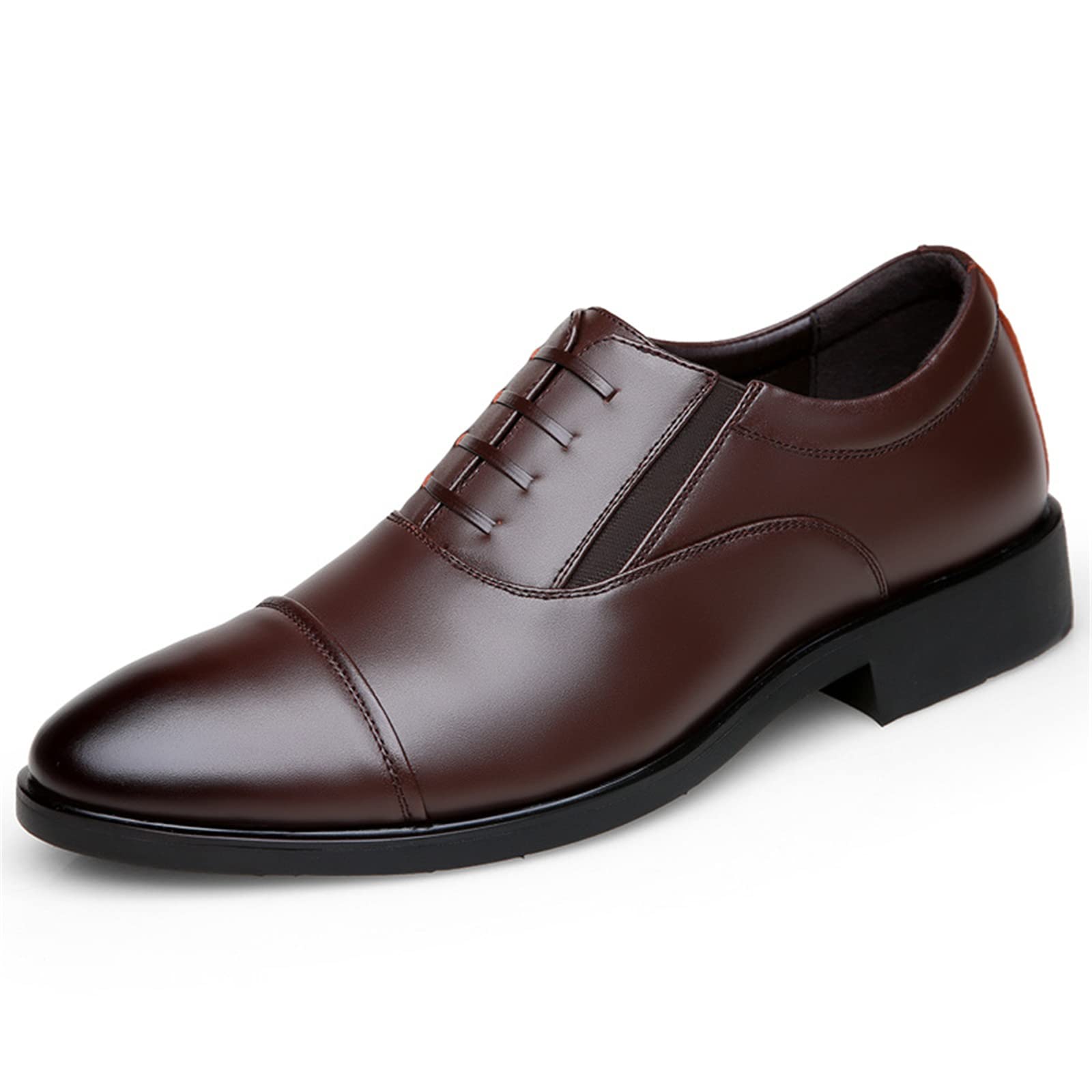 Men's Fashion Leather Oxford Dress Shoes - Pointed Toe Business Casual & Wedding Shoes for Formal Occasions, Office Wear & Special Events