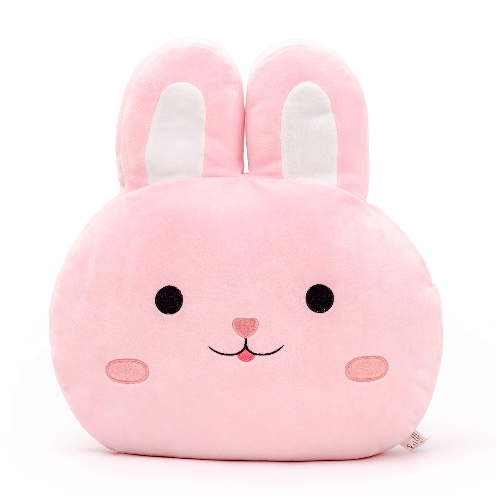 Soft Plush Bunny Rabbit Pillow Toy - 15 Inch Pink Stuffed Animal for Kids, Girls, Toddlers | Perfect for Cuddling, Bedtime, Nursery Decor & Birthday Gifts