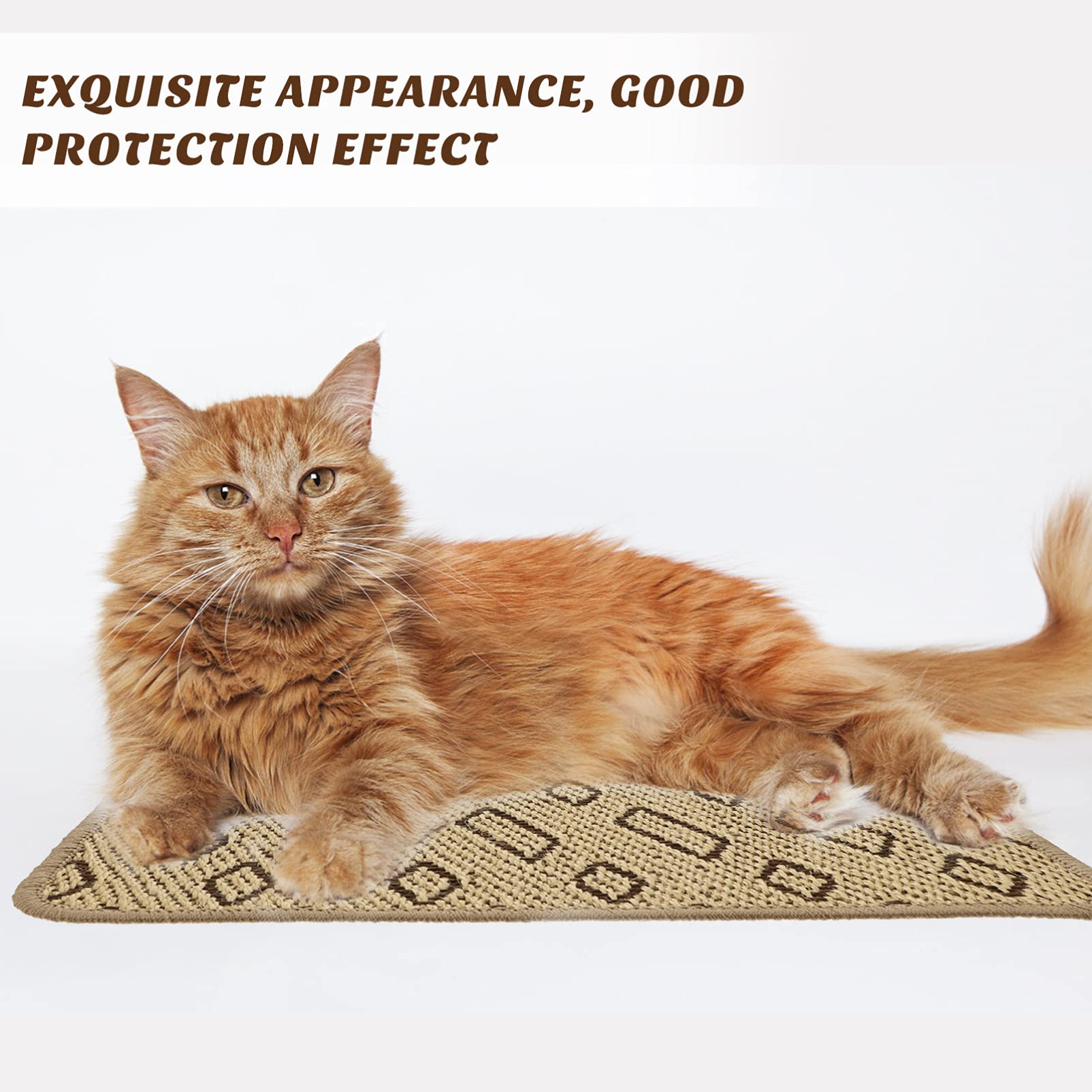 Balacoo Sisal Cat Scratching Mat - Durable Floor & Couch Protector for Cats, Sofa Scratch Pad Replacement, Cat Rug & Claw Cover - Perfect for Living Room, Bedroom, and Furniture Protection