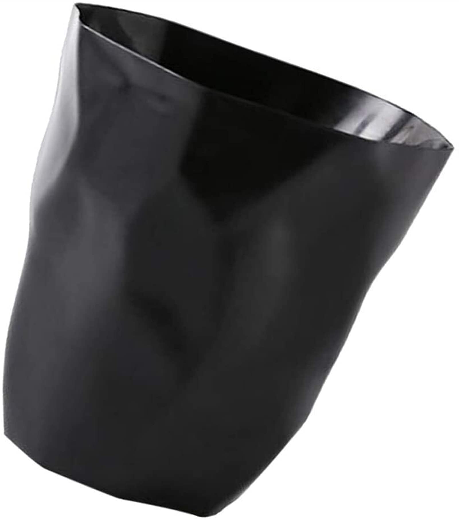 NP Simple Plastic Trash Can - 8L Creative Irregular Waste Basket for Home, Office, Car & Room - Decorative Open Top Garbage Bin (Black) | Perfect for Kitchen, Bathroom, Bedroom & Workspace Organization