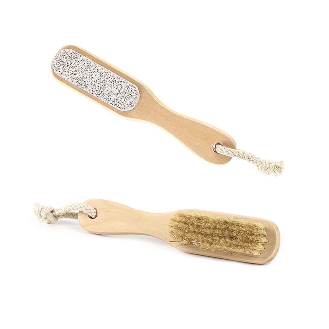 Healifty 2pcs Foot Brush - Double Sided Exfoliator & Dead Skin Remover for Pedicure & Foot Care at Home
