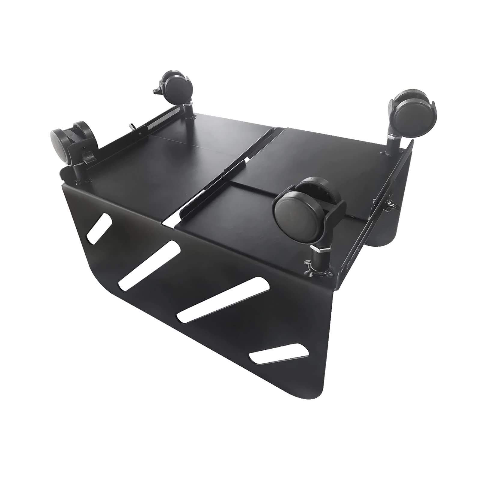 TOMYEUS Universal CPU Holder Stand for PC Tower - Mobile Cart with Wheels, Adjustable Desktop Computer Stand Fits All PC Cases (Black) - Perfect for Office, Gaming & Home Workspace Organization