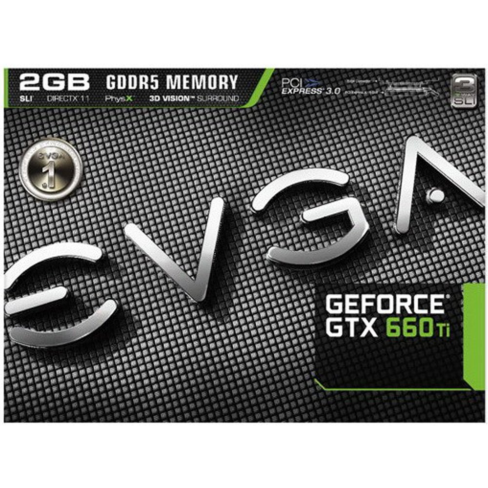 EVGA GeForce GTX 660Ti 2GB GDDR5 Graphics Card with DVI-I, DVI-D, HDMI, DisplayPort & SLI Support (02G-P4-3660-KR) - Perfect for Gaming, Video Editing & High-Performance Computing
