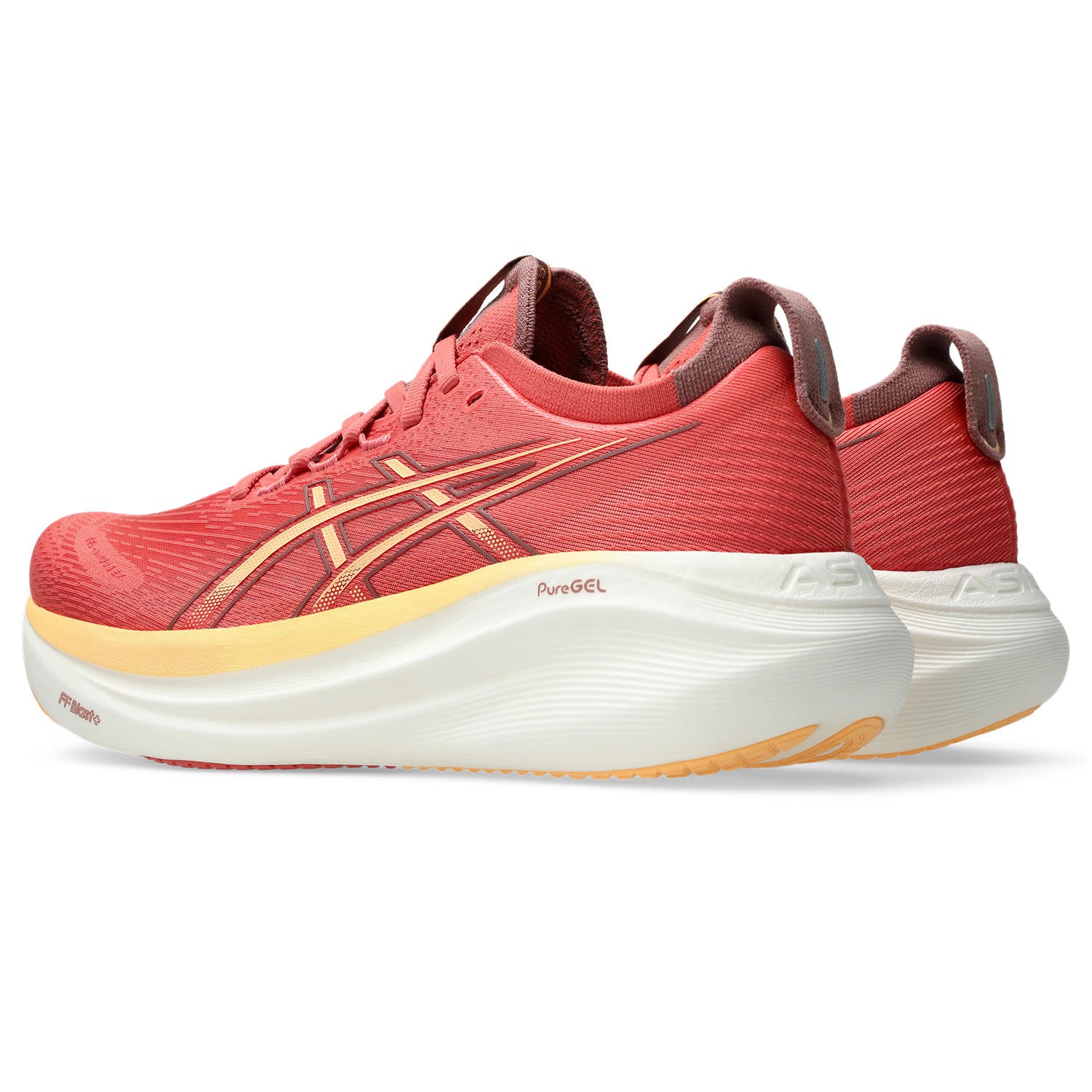 ASICS Women's Gel-Nimbus 27 Running Shoes - Dark Pink Clay/Orange Glow - Lightweight Cushioned Sneakers for Road Running, Jogging & Gym Workouts