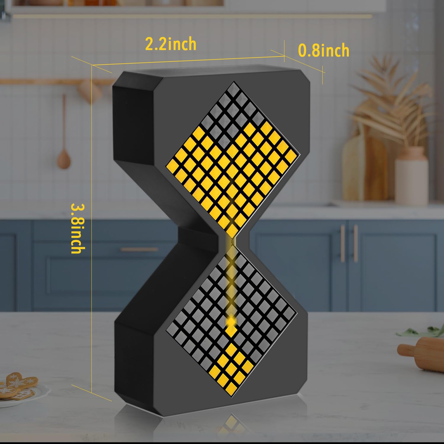 LED Digital Gravity Sensing Hourglass Timer - 1 to 30 Minutes Adjustable Sand Clock for Kitchen, Office & Study | Perfect for Cooking, Productivity & Time Management