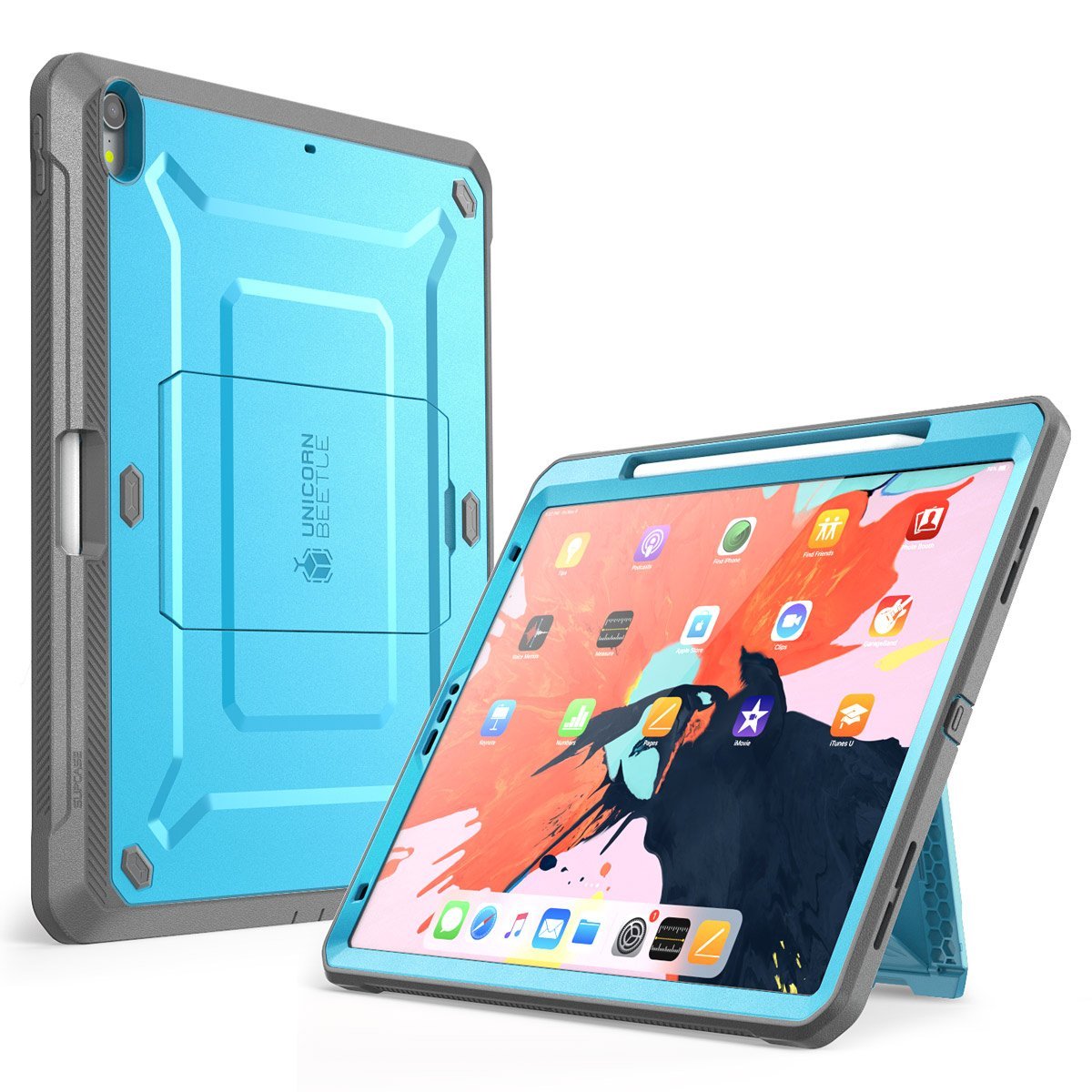 iPad Pro 12.9 inch (2018) Case - Unicorn Beetle Pro Rugged Full Body Protective Cover with Apple Pencil Holder | Shockproof, Drop Protection for iPad Pro 3rd Gen | Perfect for Travel, Work & Outdoor Use