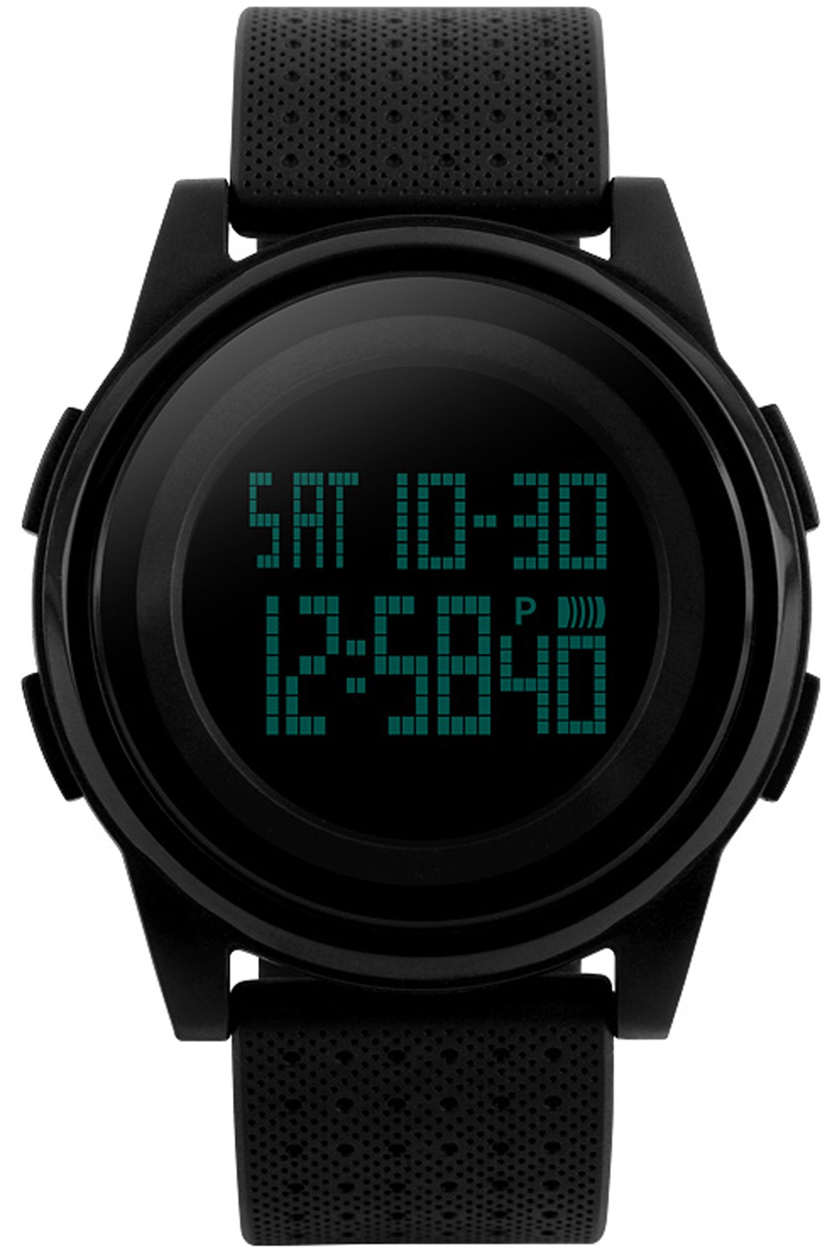 Stylish Minimalist Digital Sports Watch for Men & Women - Waterproof, Stopwatch, Casual Black - Perfect for Running, Gym & Everyday Wear