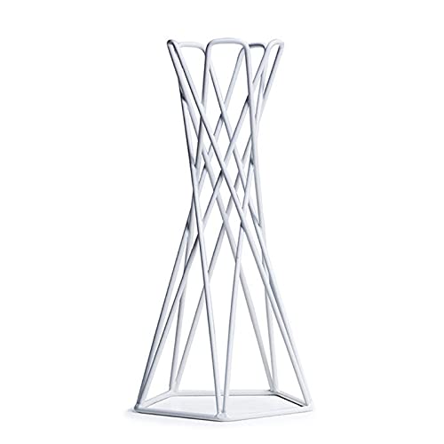 Nordic Air Plant Holder - Geometric Metal Flower Pot Stand for Tillandsia, White - Perfect for Home, Office, and Boho Decor