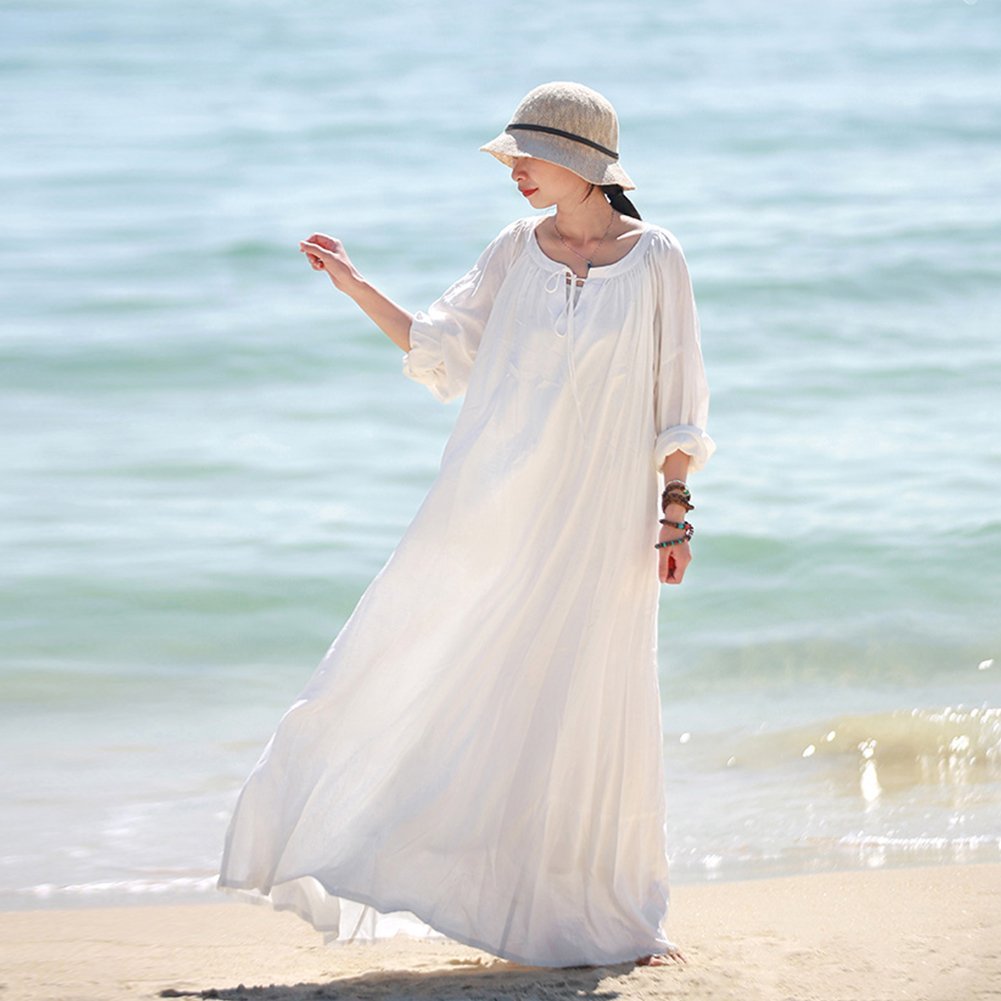 Elegant White Long Sleeve Maxi Dress for Women - Perfect for Weddings, Parties & Special Occasions