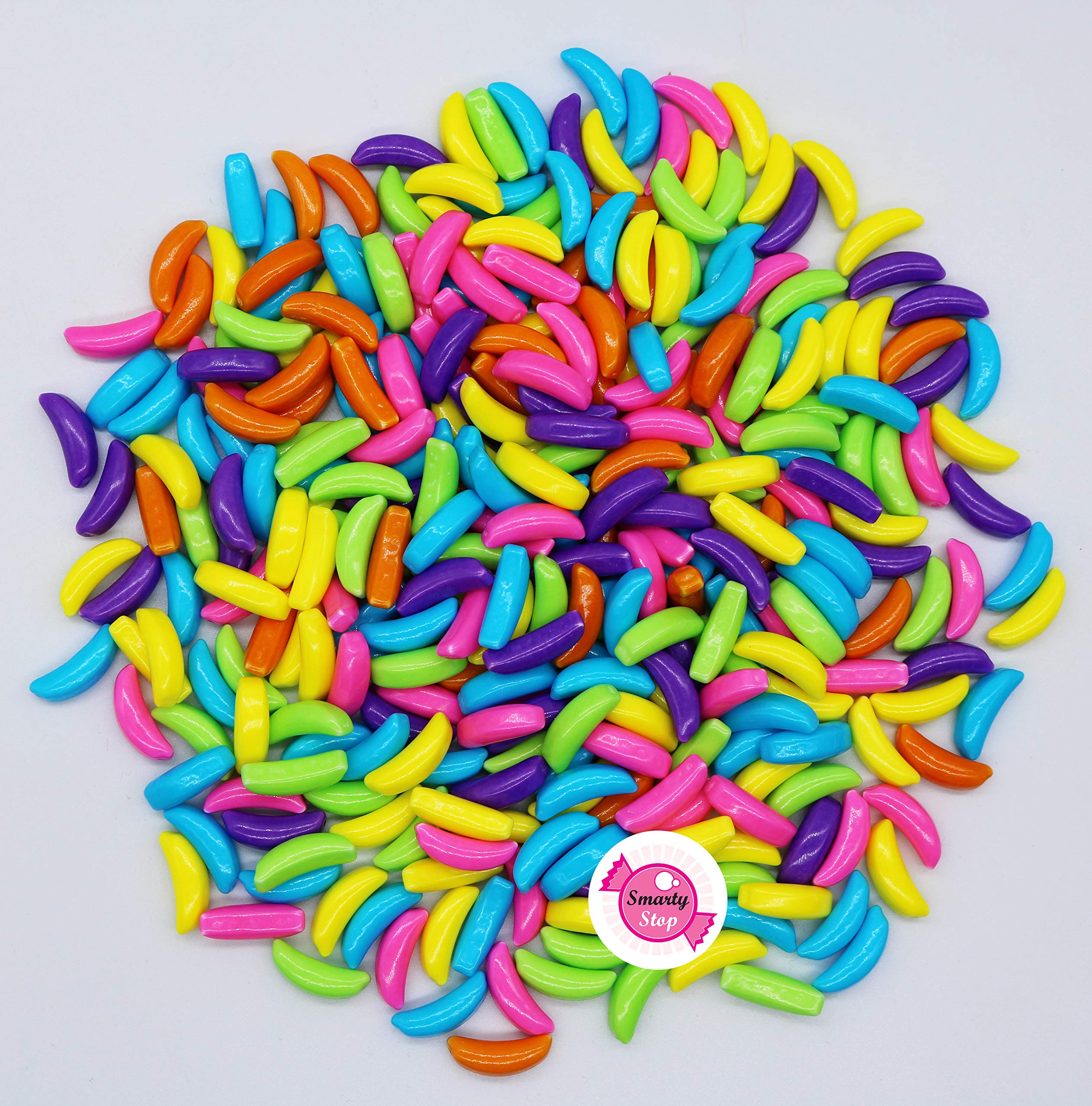 Smarty Stop Fruit Shaped Hard Candy - Crazy Banana Heads (2 LB Bag) | Bulk Sour Candy for Parties, Halloween Treats & Office Snacks