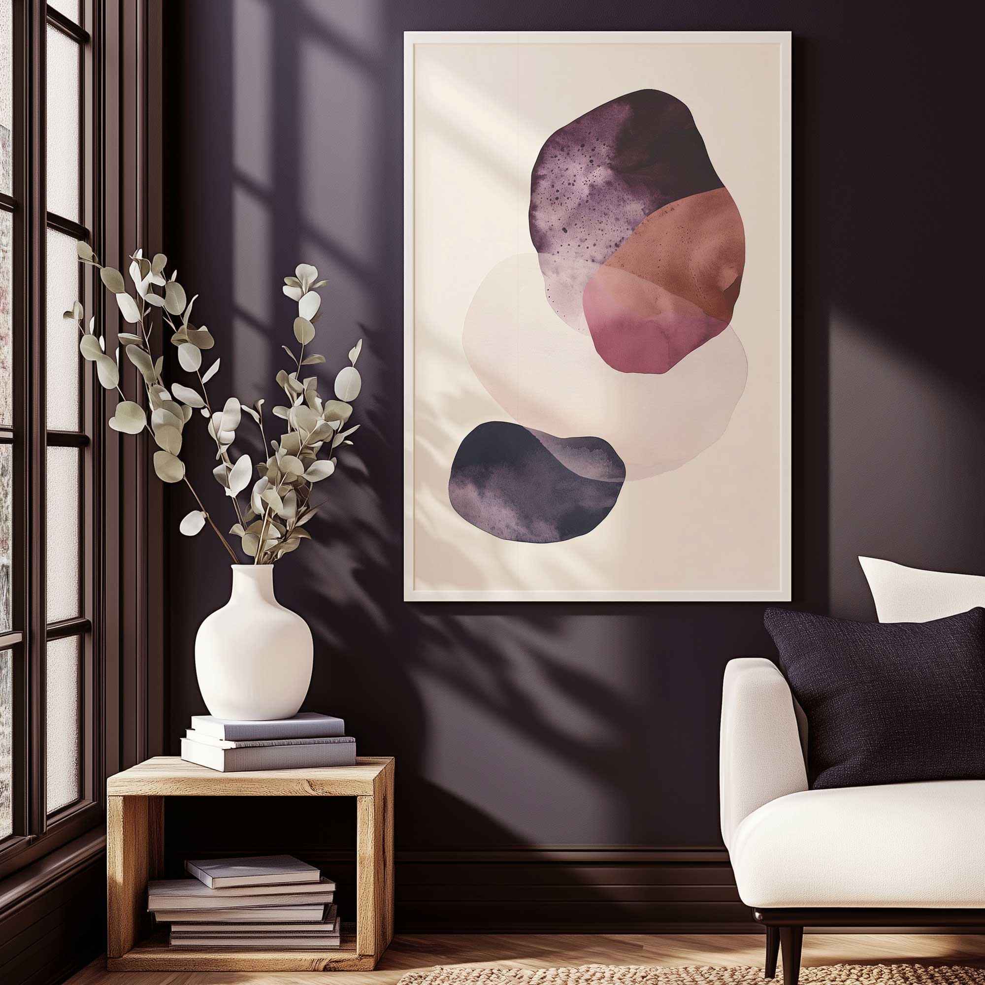Garnet Mist Print - Elegant Home Decor, Wall Art & Unique Gift Idea for Living Room, Bedroom, Office & Wedding Decorations