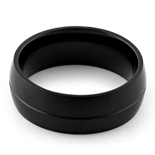 Premium Stainless Steel Black Groove Band Ring for Men & Women - Durable, Hypoallergenic Wedding, Engagement, or Fashion Jewelry - Perfect for Everyday Wear, Gifts & Special Occasions
