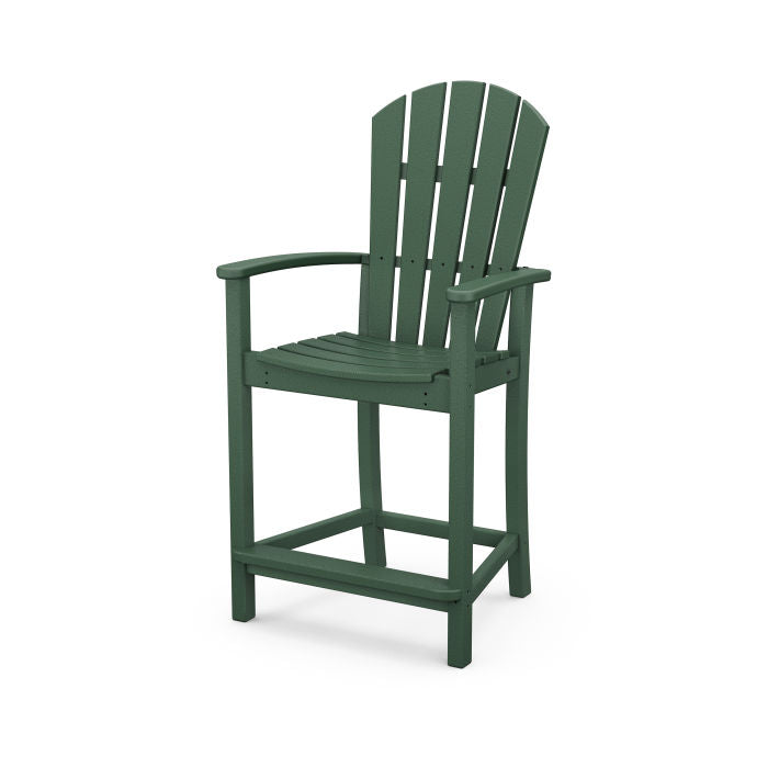 POLYWOOD Palm Coast Counter Height Chair - Durable Outdoor Bar Stool for Patio, Poolside & Kitchen - Weather-Resistant & Comfortable Seating