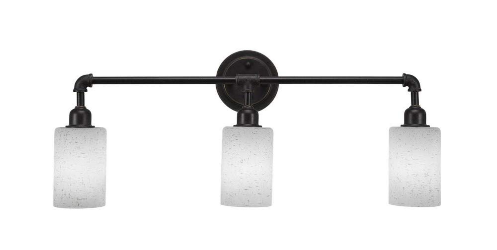Toltec Lighting 183-DG-310 Vintage 3-Light Bathroom Vanity Bar with 4