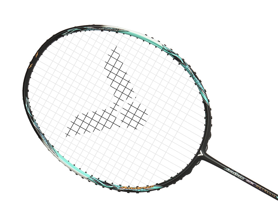 Victor Auraspeed 90K Metallic Badminton Racket - Professional Carbon Fiber Badminton Racquet for Advanced Players - Perfect for Tournaments & Training Sessions