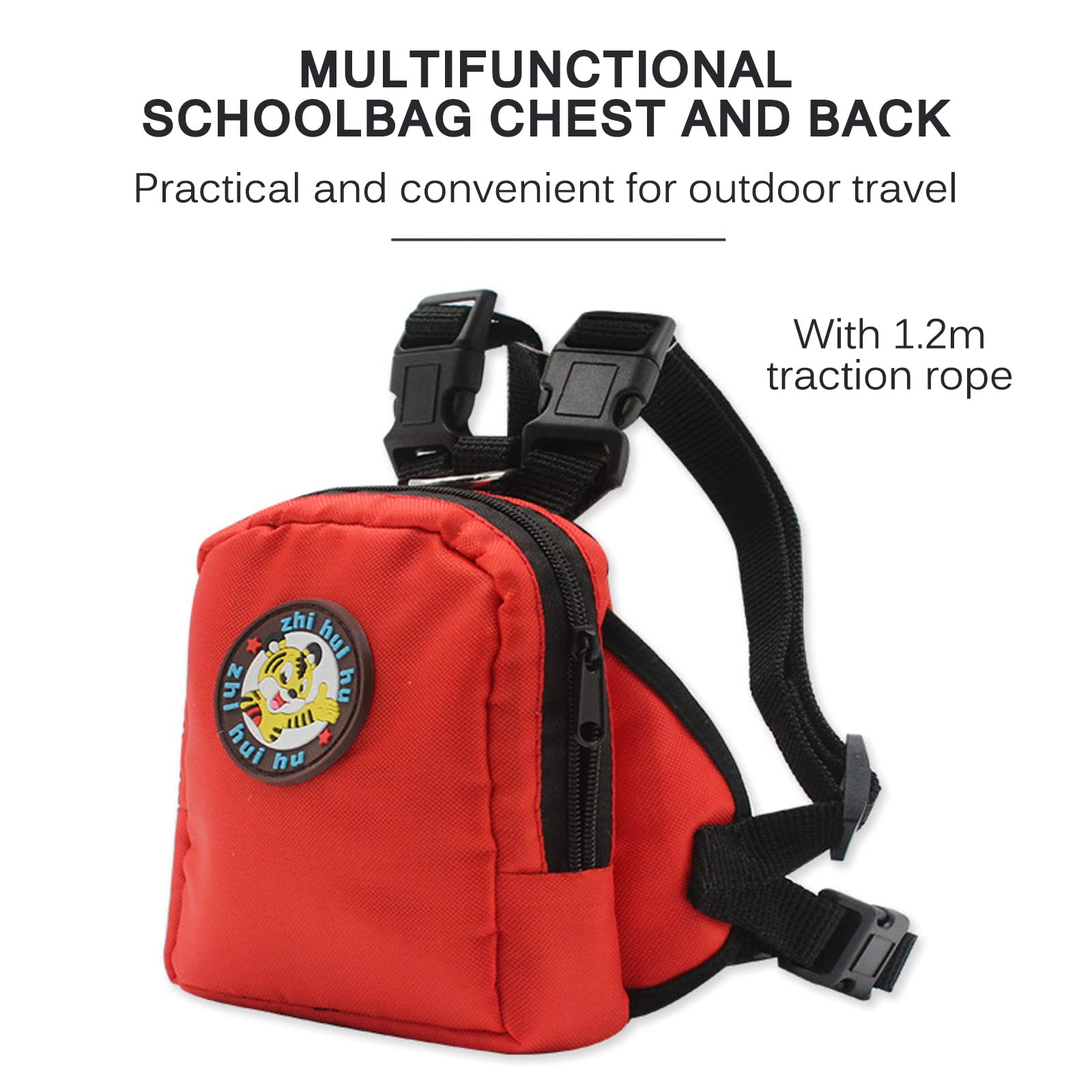 Large Adjustable Dog Backpack with Leash - Multi-Purpose Dog Saddle Bag & Storage for Hiking, Travel & Outdoor Adventures (Size S)
