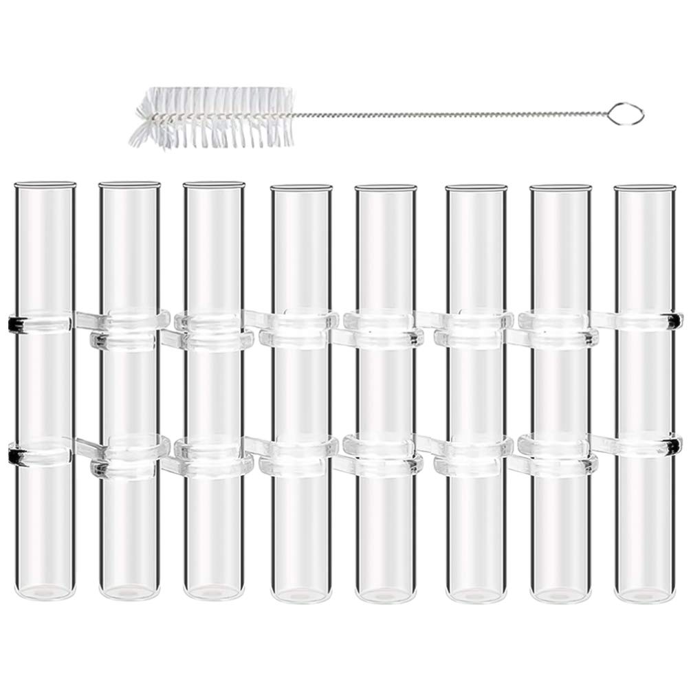 HEMOTON 8Pcs Glass Test Tube Vase for Hydroponic Plants - Home & Wedding Decor