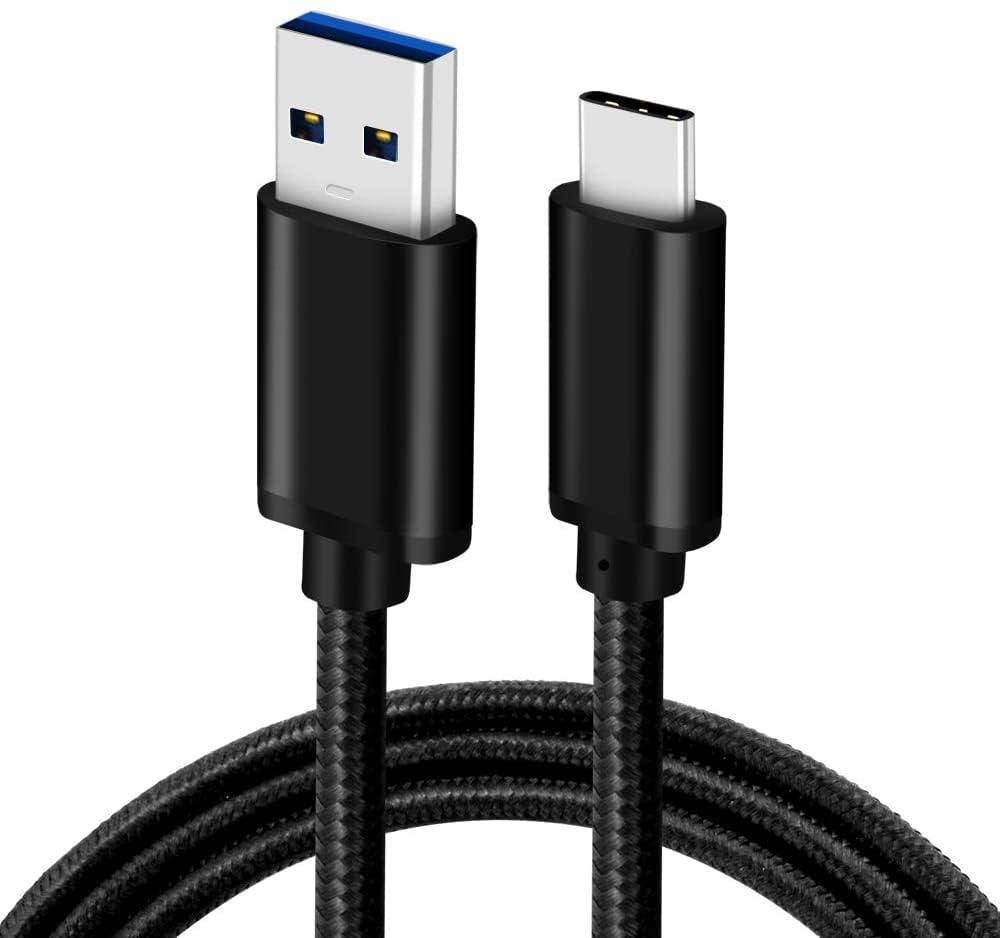 Premium 3-Pack USB to USB-C Fast Charging Cable - Heavy Duty Braided Cord for Samsung Galaxy S25/S24/Plus/Ultra/FE, A35/A16/A15/A14 5G, Moto G Power/Play/Stylus, TCL 50/40/XE/LE - Perfect for Home, Office & Travel Charging (Black)
