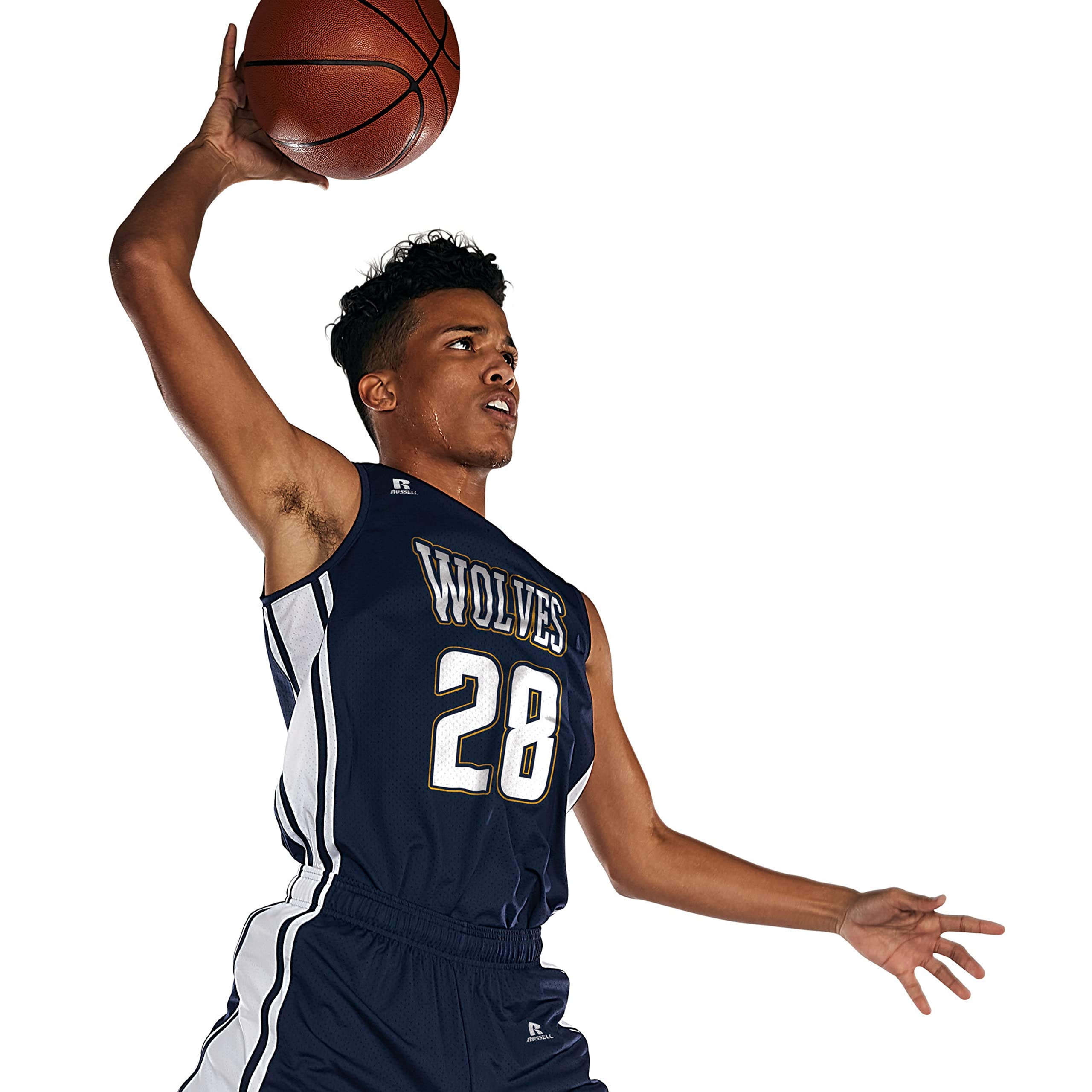 Russell Athletic Men's Legacy Basketball Jersey - Breathable Mesh Performance Jersey for Basketball, Sports & Fan Wear - Perfect for Games, Practice & Casual Street Style